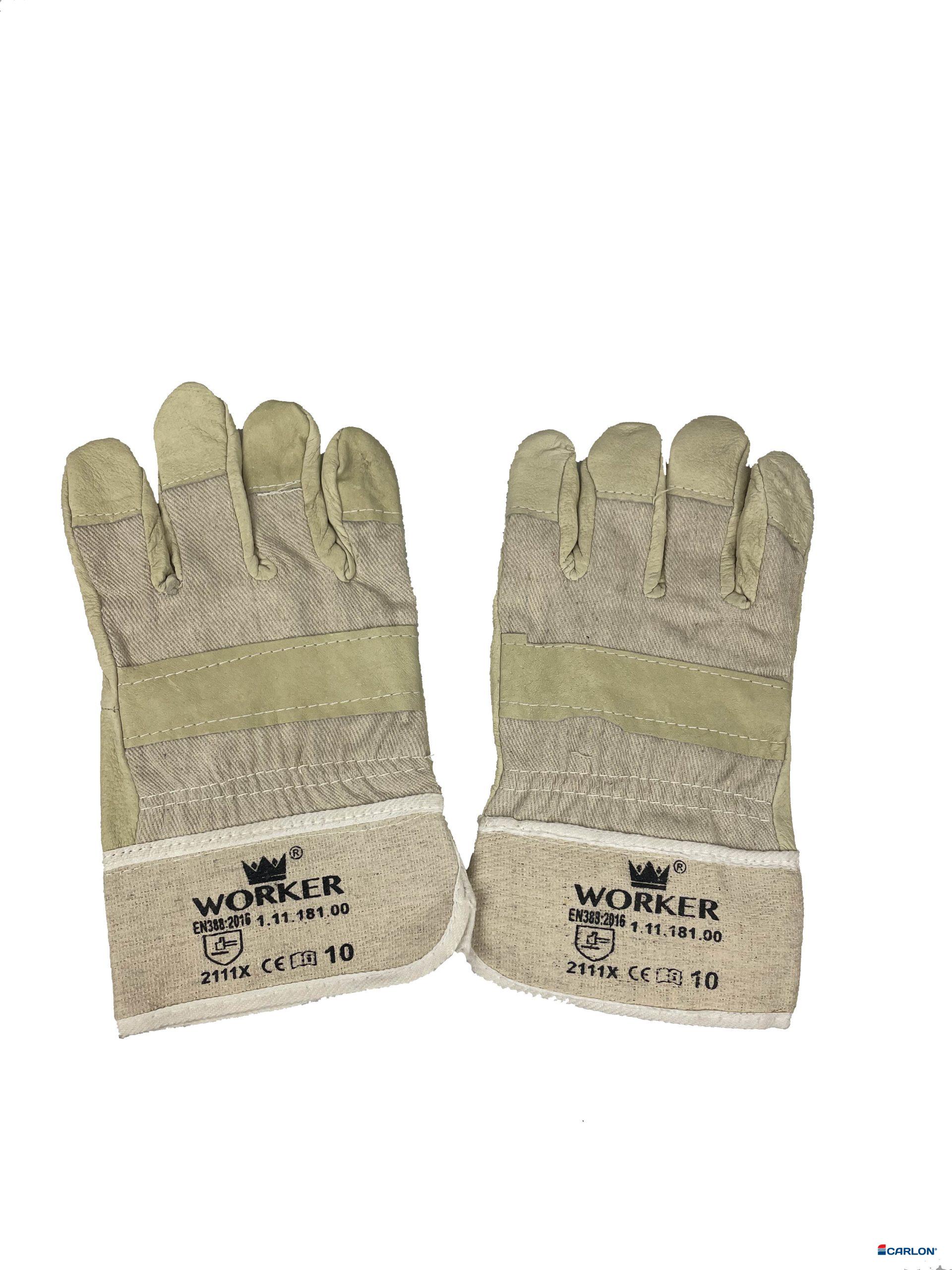 Handschoen varkensnerf gevoerd