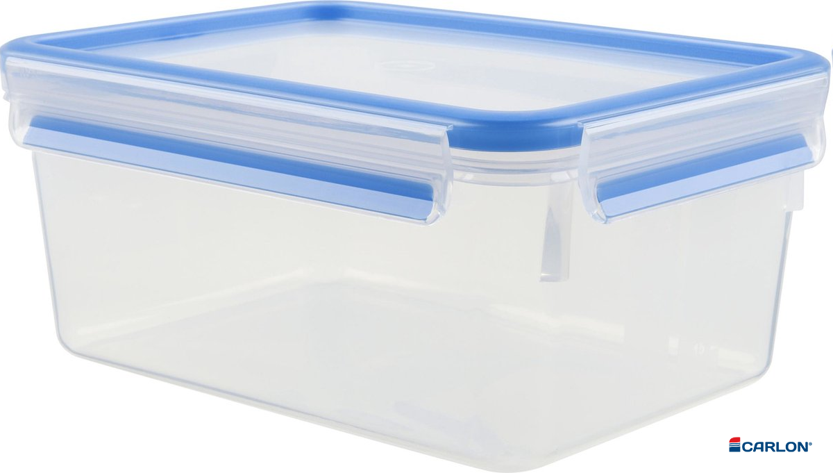 Maskertrommel 1,8L transparant/blauw