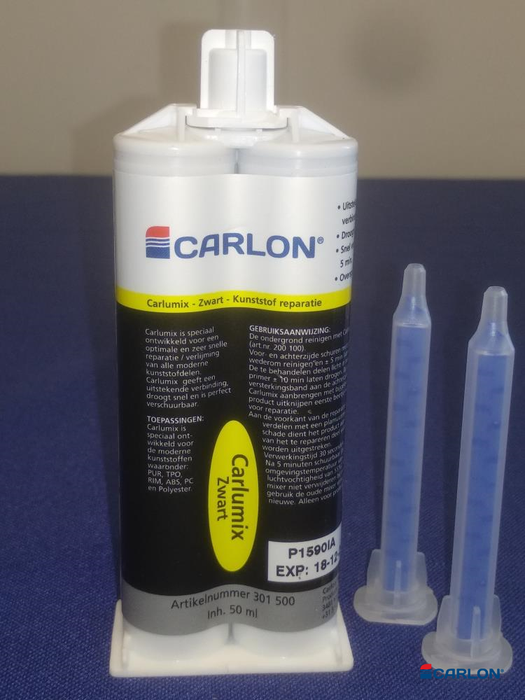 Carlumix 2-K Pu Premium Quick zwart 50ml (30sec) - Afbeelding 2