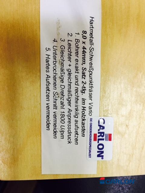 Puntlasfrees 8x44mm Vario-Drill VHM Carbide (2st) - Afbeelding 2