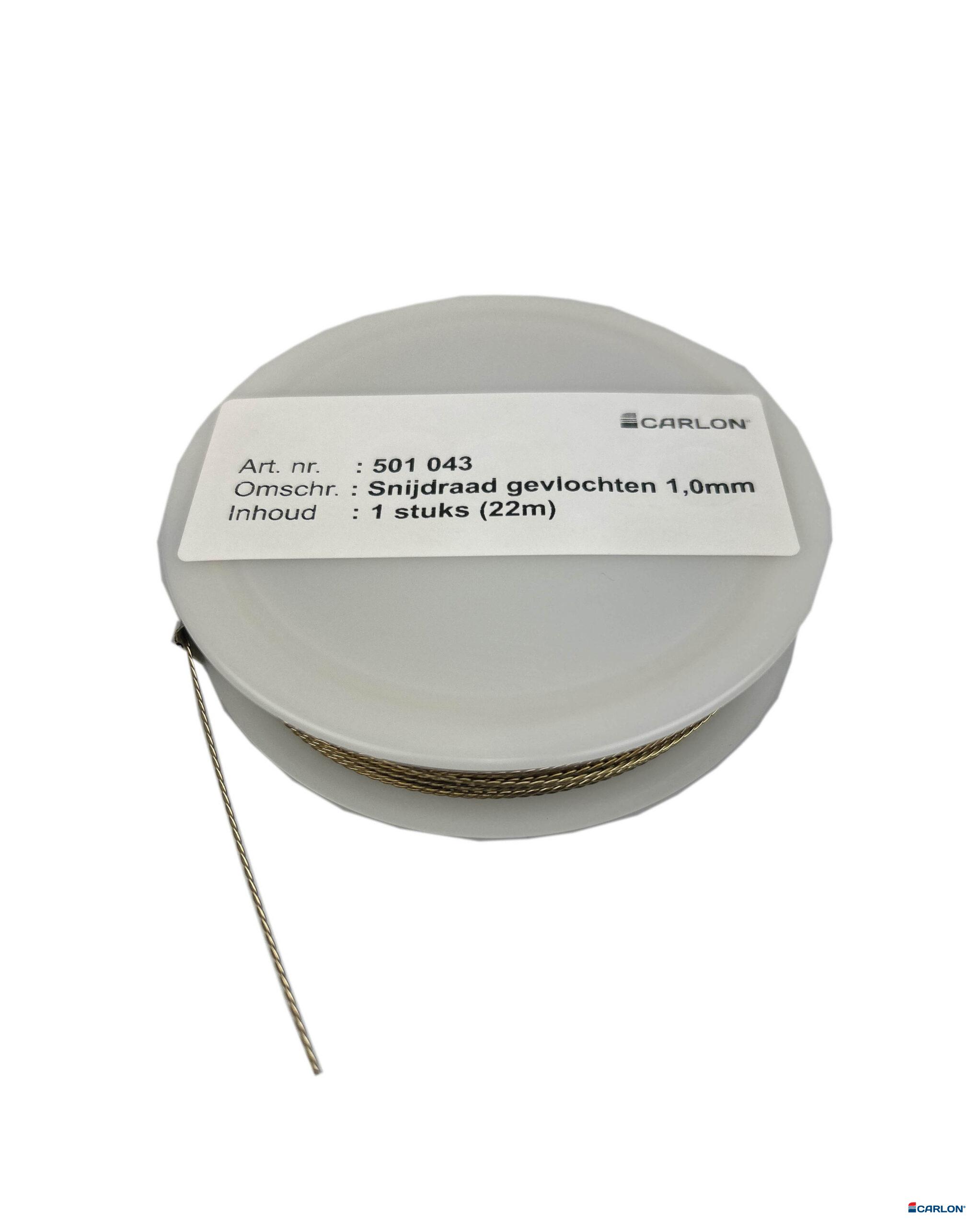 Snijdraad gevlochten 0,8mm op spoel (22m)