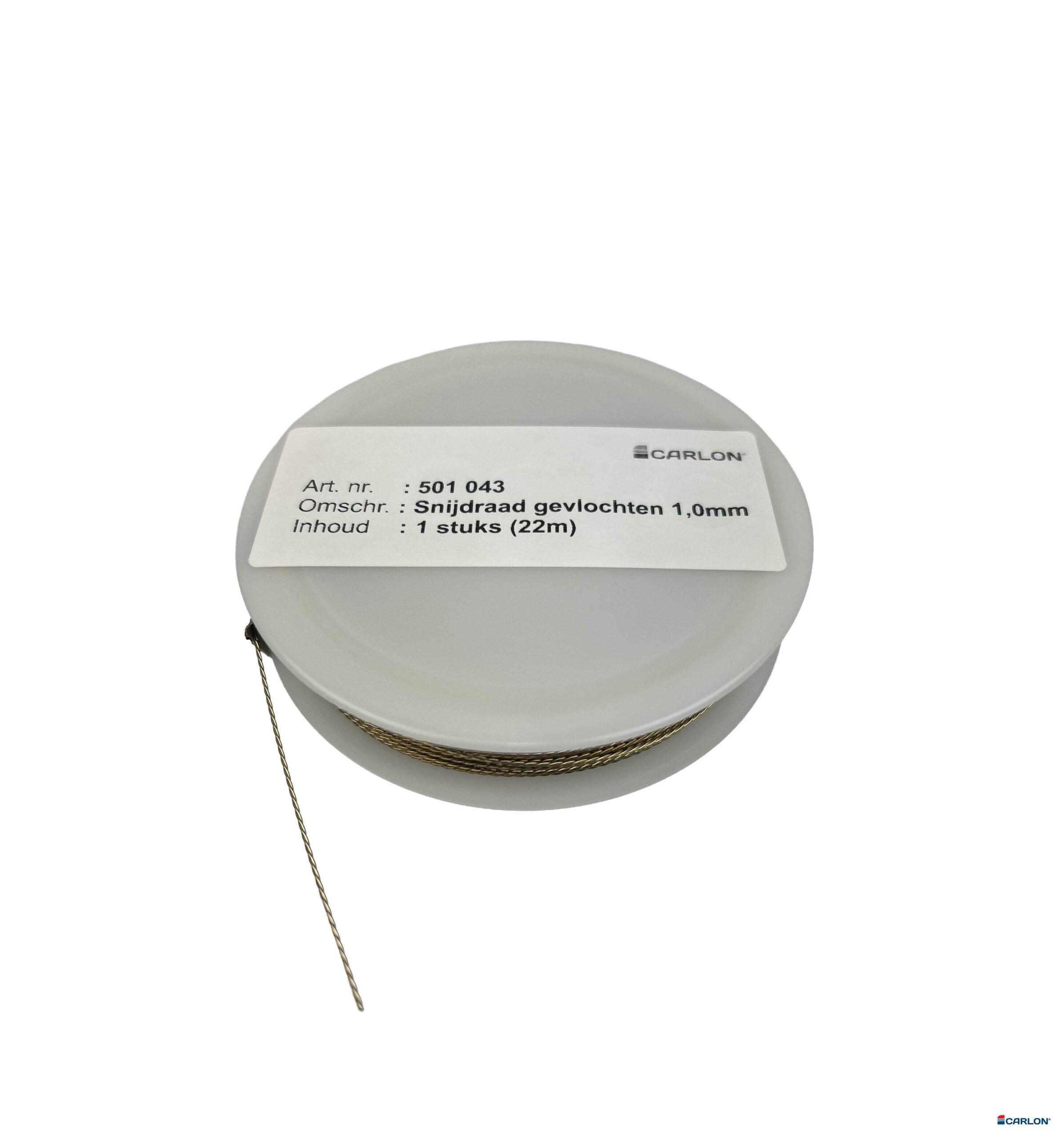 Snijdraad gevlochten 0,8mm op spoel (22m)