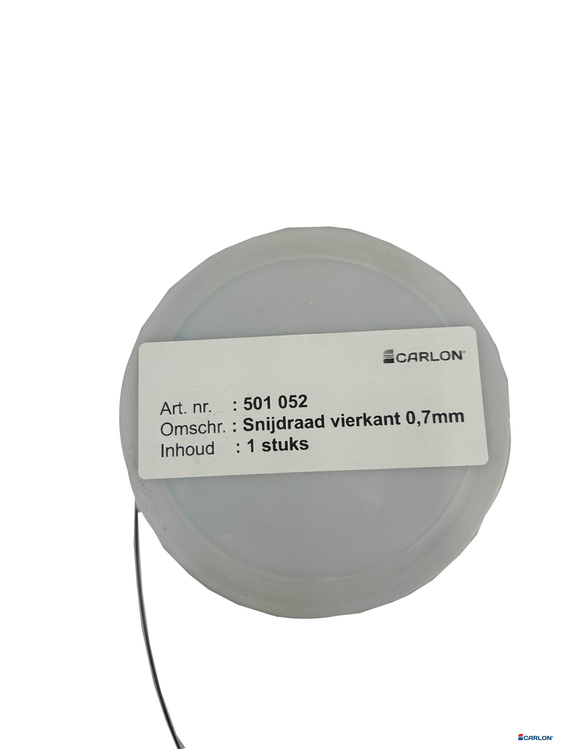 Snijdraad vierkant 0,7mm op spoel (44m)