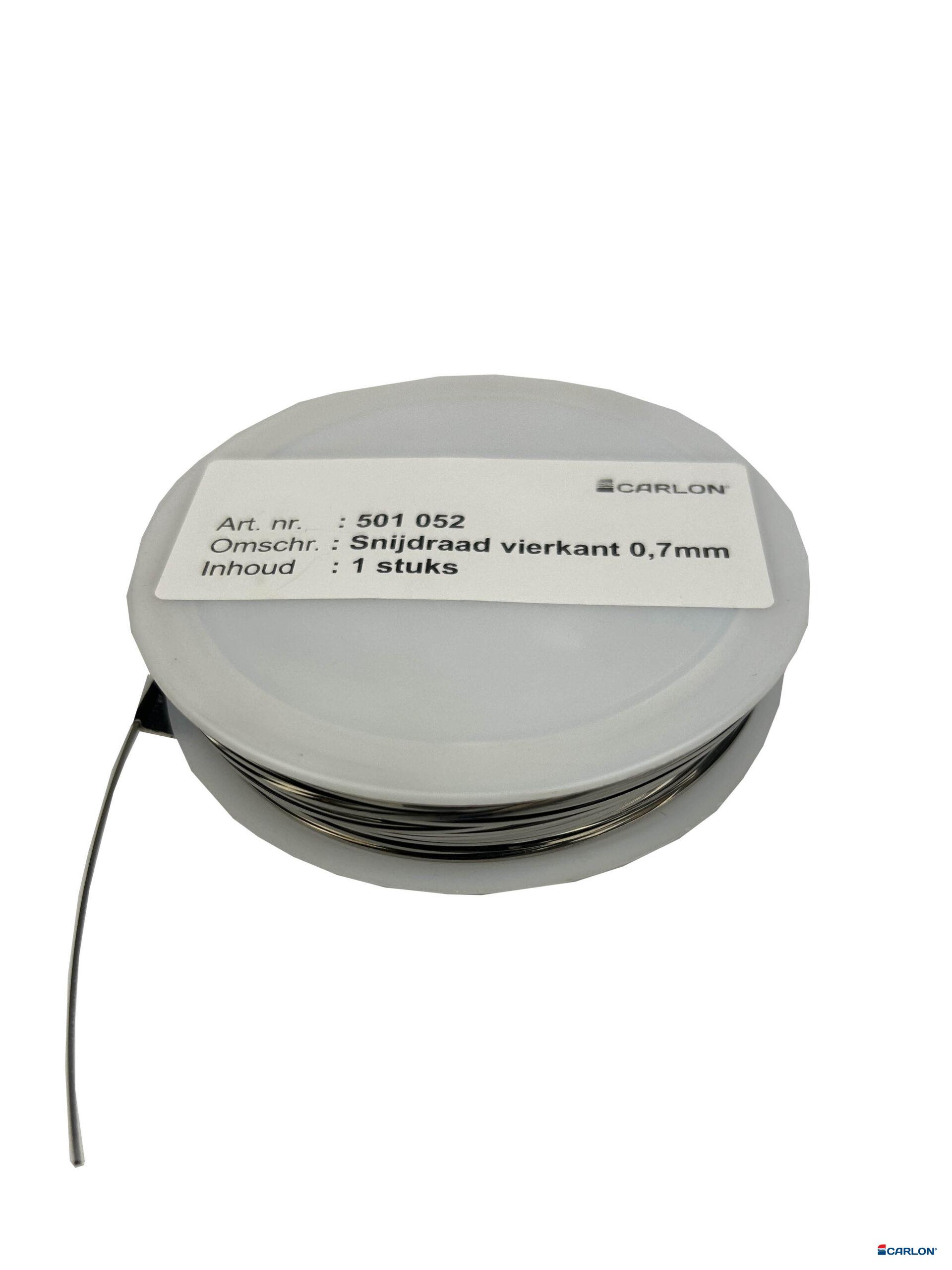 Snijdraad vierkant 0,7mm op spoel (44m)