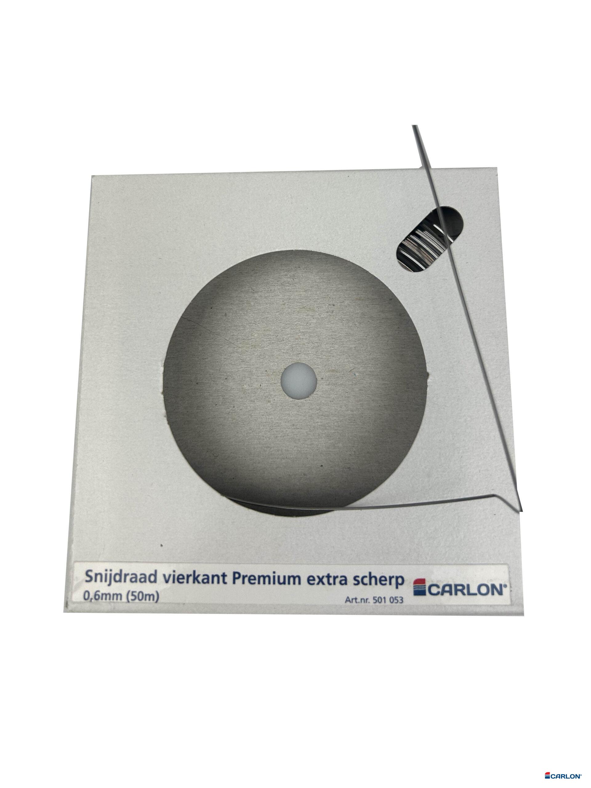 Snijdraad vierkant 0,6mm Premium extra scherp op rol (50m)