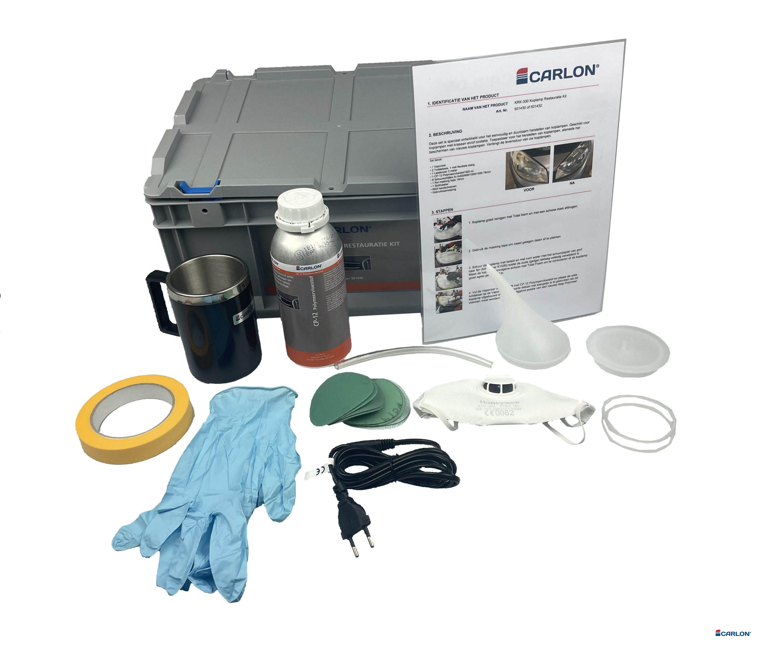 Koplamp Restauratie Kit KRK-300 in kunststof box
