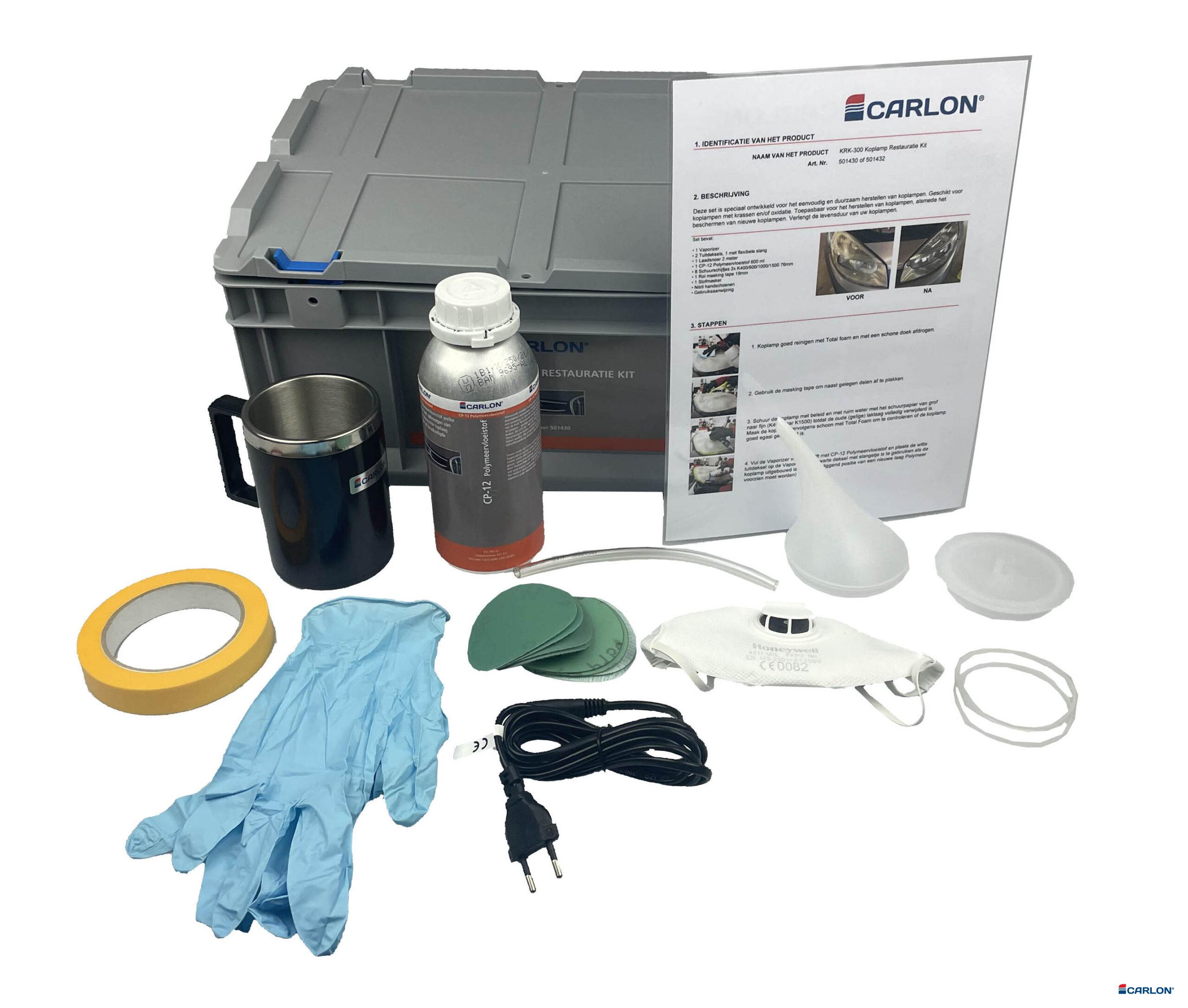 Koplamp Restauratie Kit KRK-300 in kunststof box