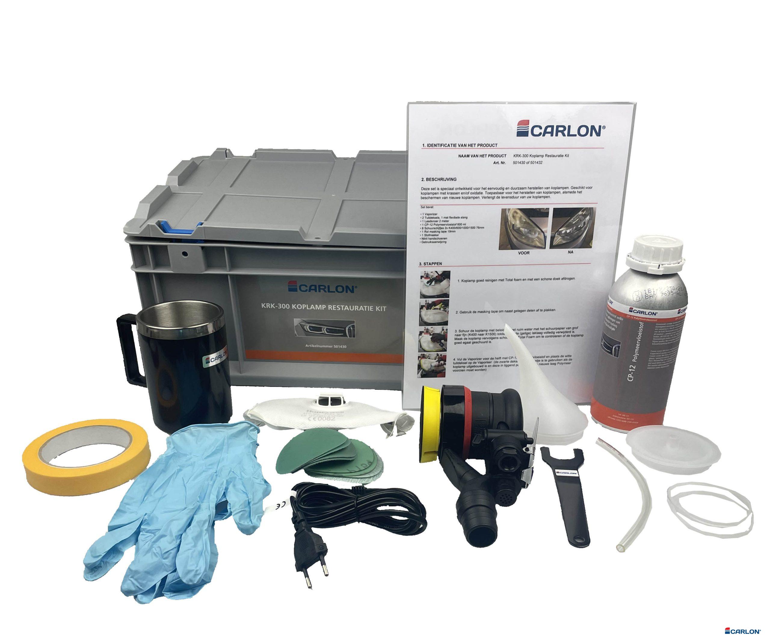 Koplamp Restauratie Kit KRK-300 met schuurmachine in box