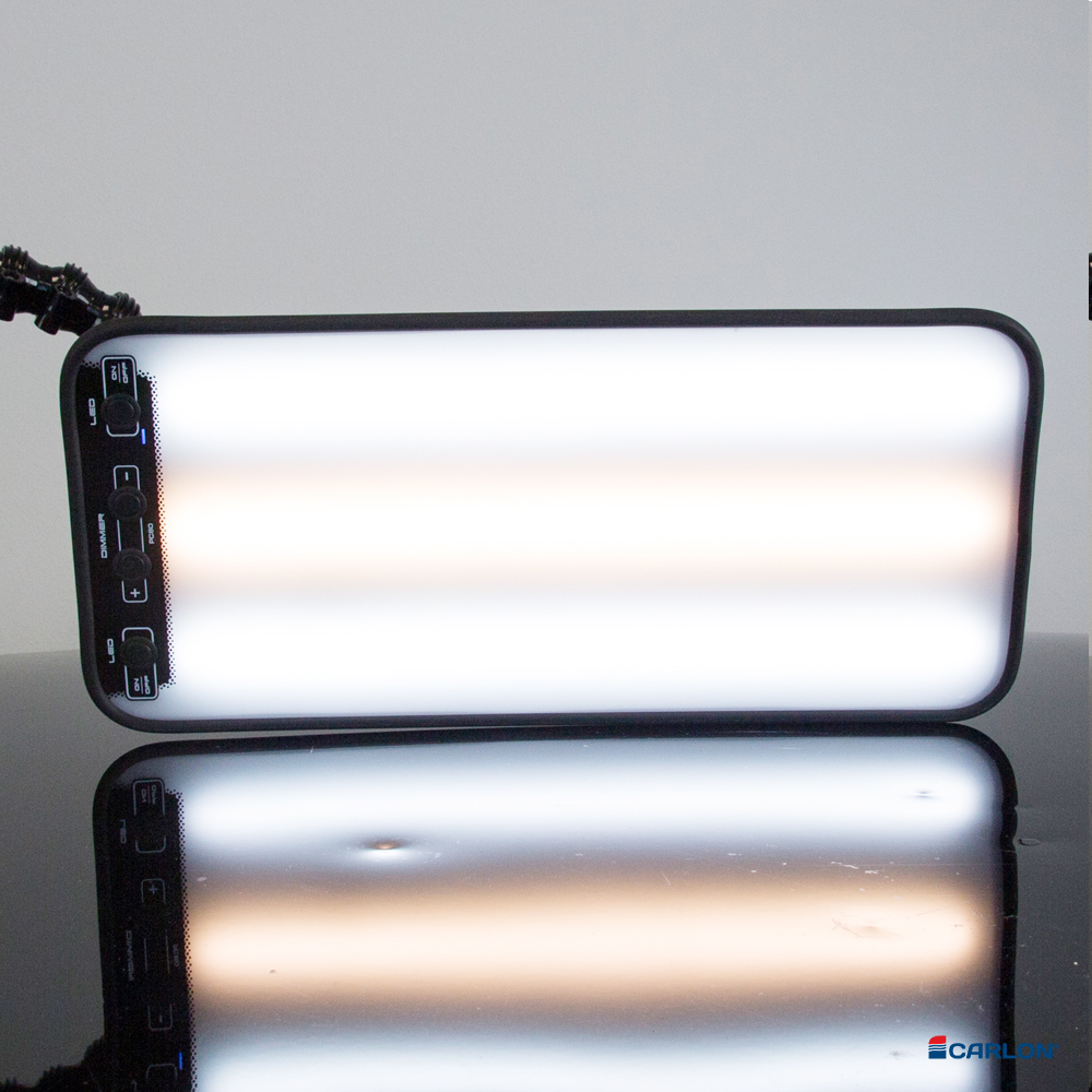 LED lamp wit-geel-wit met zuignap en dimmer (12V)