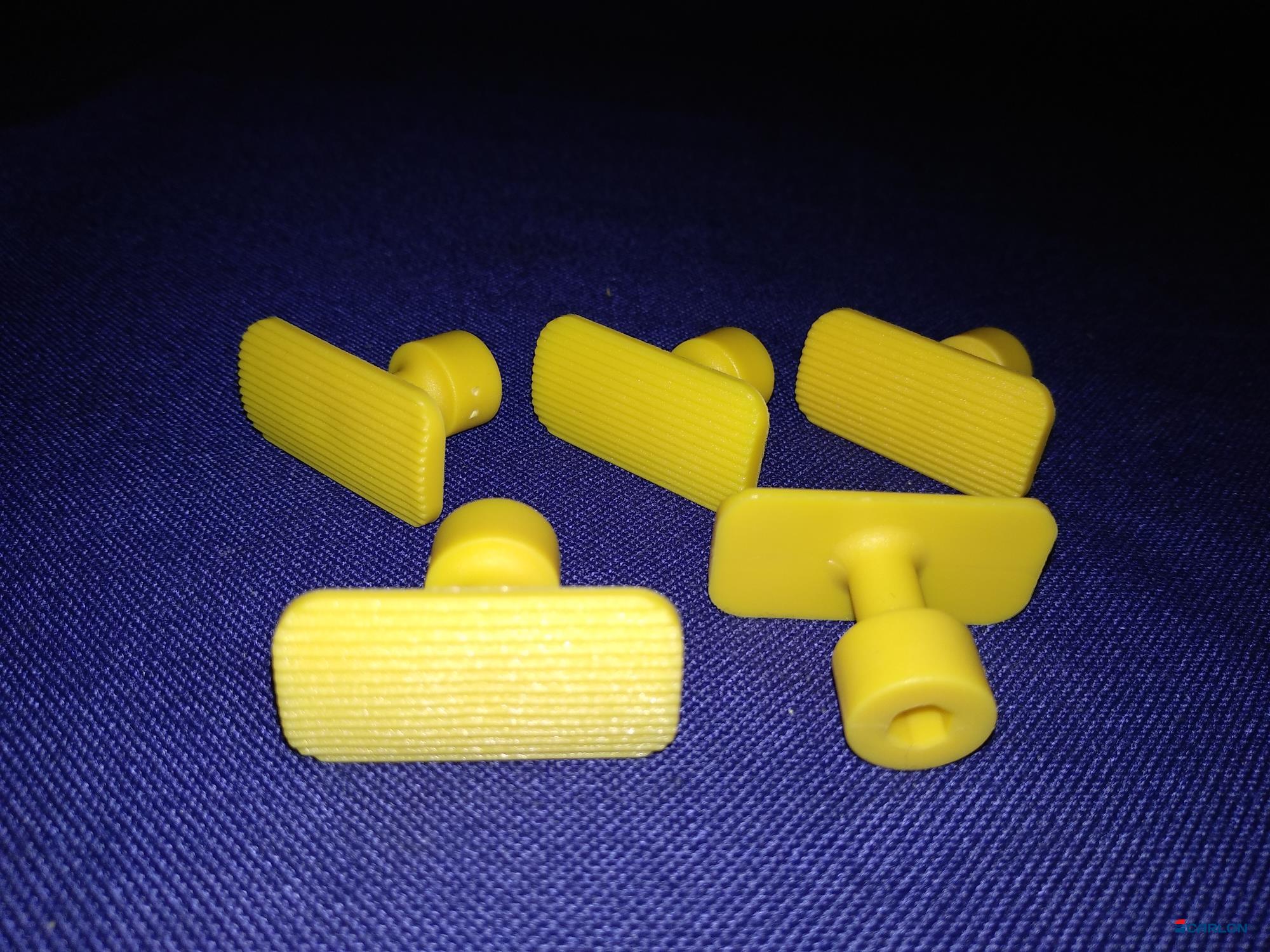 Lijmadapter 10x20 geel striped (5st)