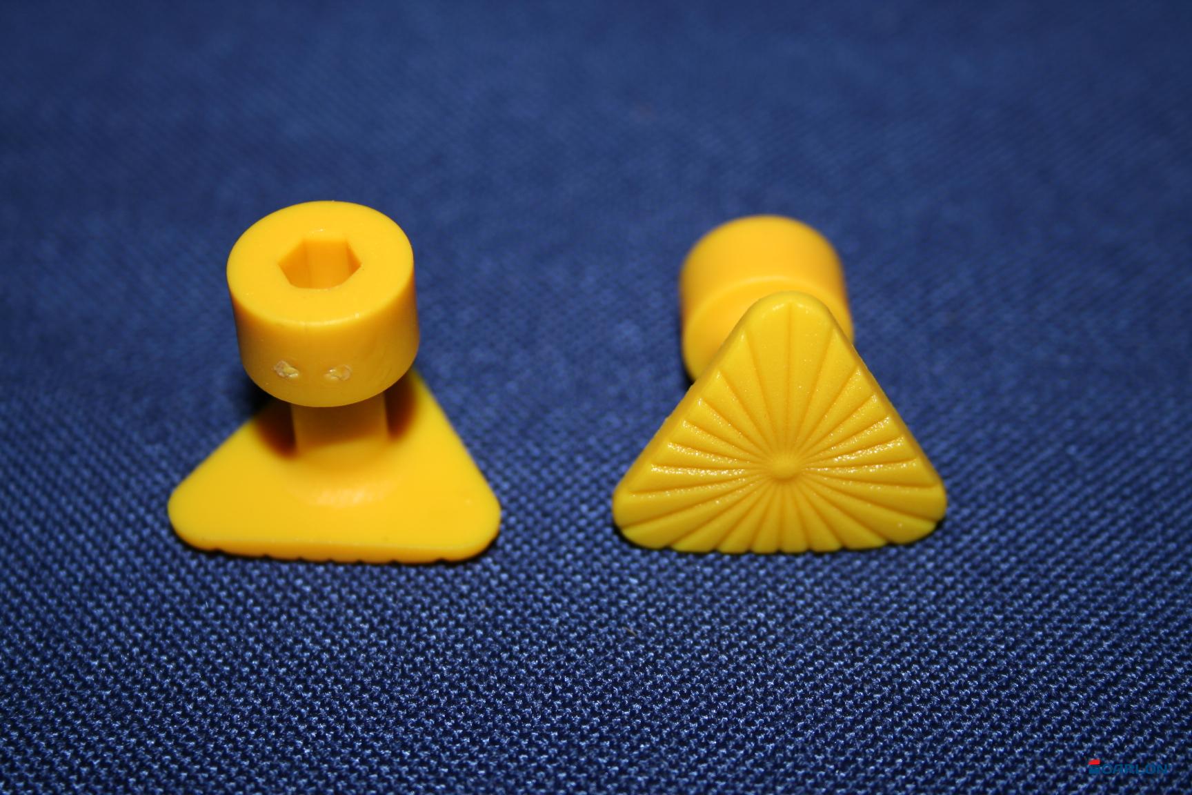 Lijmadapter driehoek 23x23x23mm geel (5st)