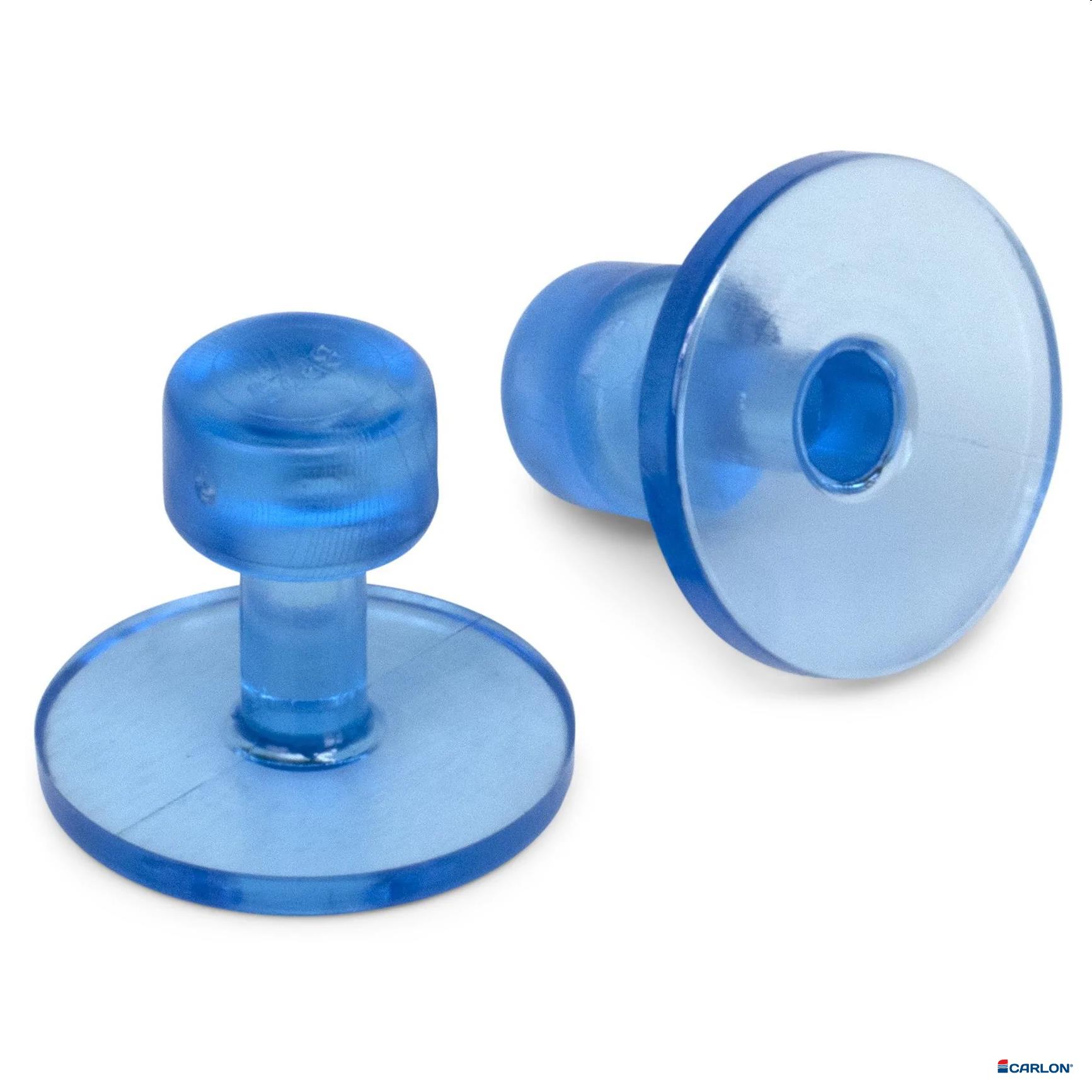 Clear Blue tab smooth rond 25mm (5st)