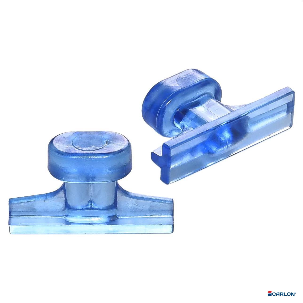 Clear Blue tab smooth rechthoek wing 38x10mm (5st)