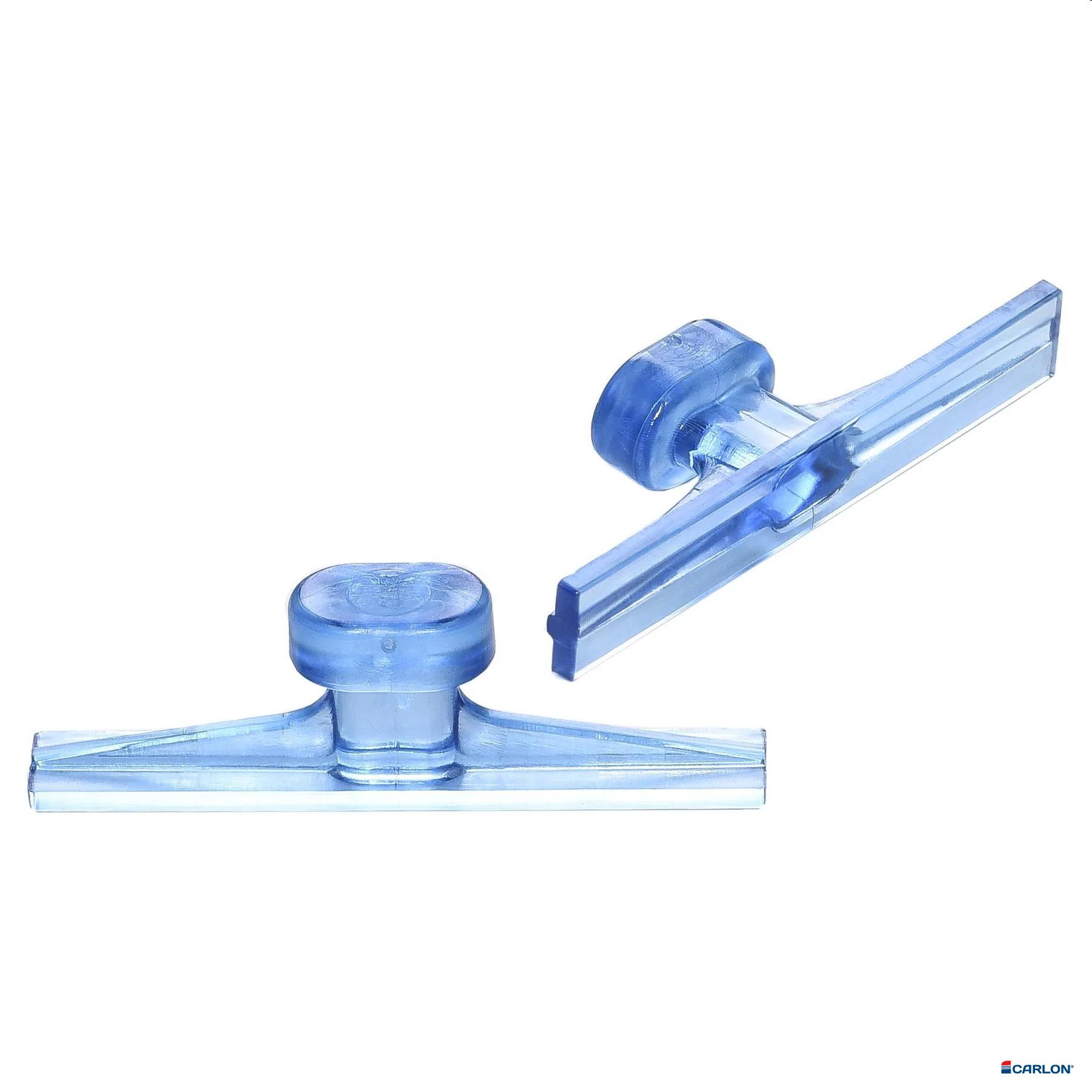 Clear Blue tab smooth rechthoek wing 70x10mm (5st)