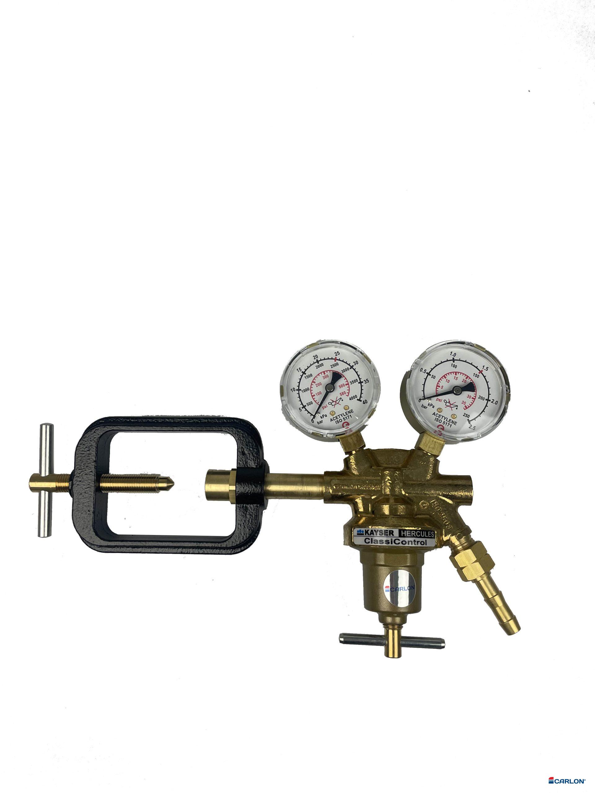 Reduceerventiel Acetyleen 0-1,5 bar beugelaansluiting