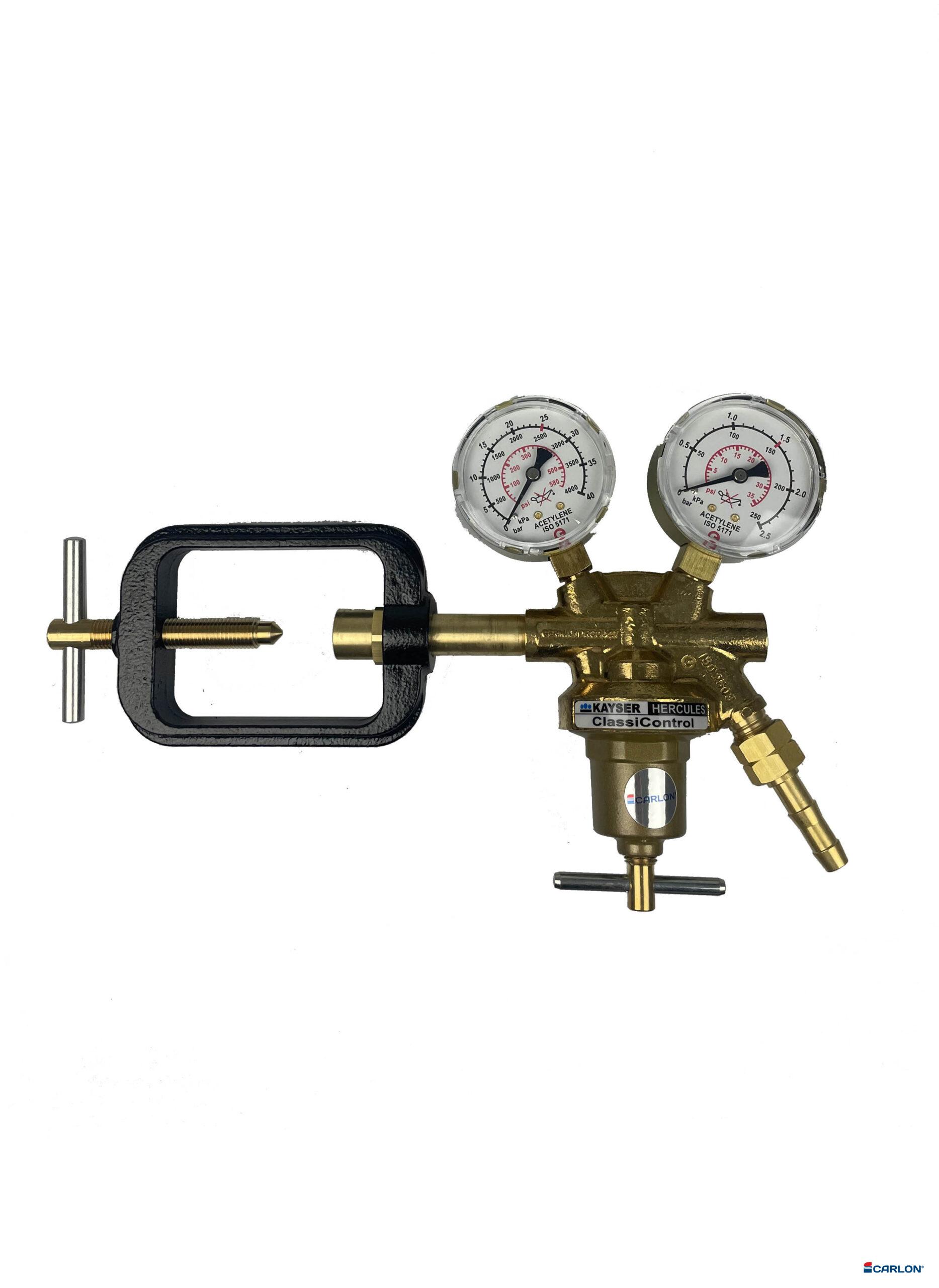 Reduceerventiel Acetyleen 0-1,5 bar beugelaansluiting