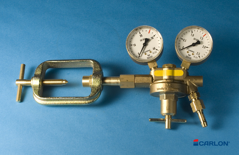 Reduceerventiel Acetyleen 0-1,5 bar beugelaansluiting - Afbeelding 2