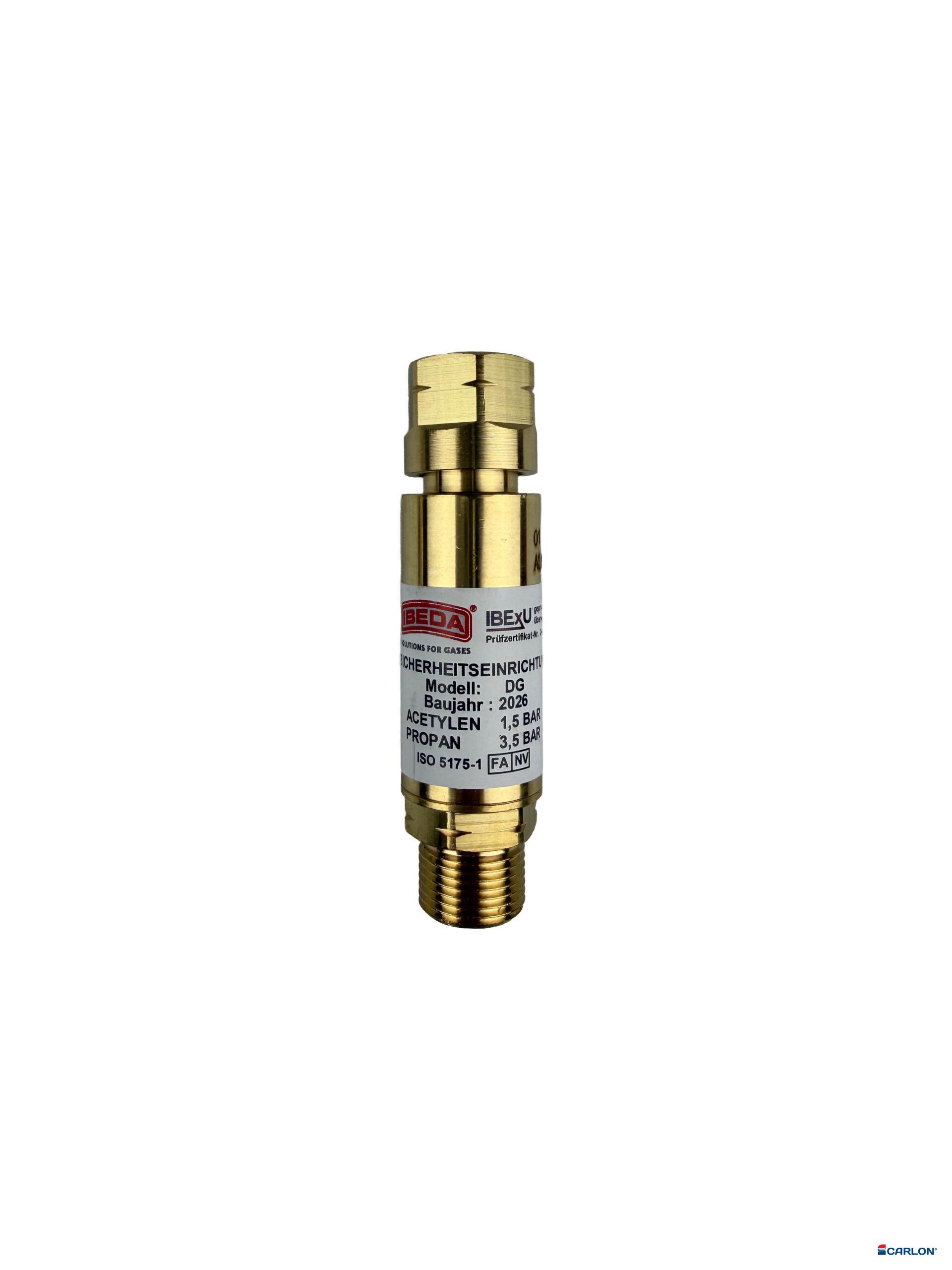 Explosiezekering tbv acetyleen/propaan 3/8" rood