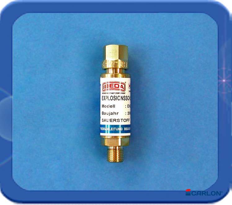 Explosiezekering voor zuurstof 1/4" blauw