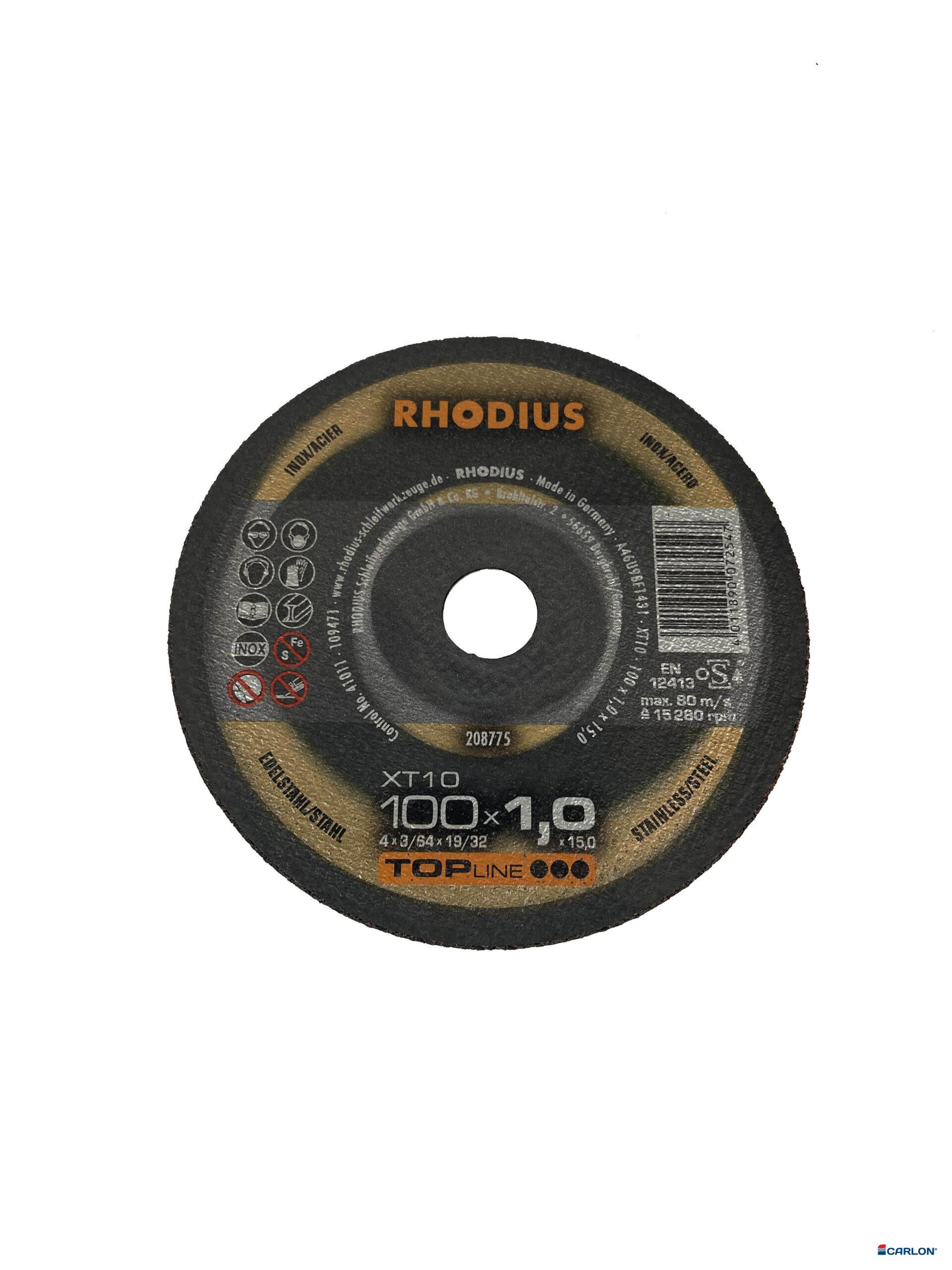 Doorslijpschijf RVS 105x1,0x10,0mm (Rhodius)