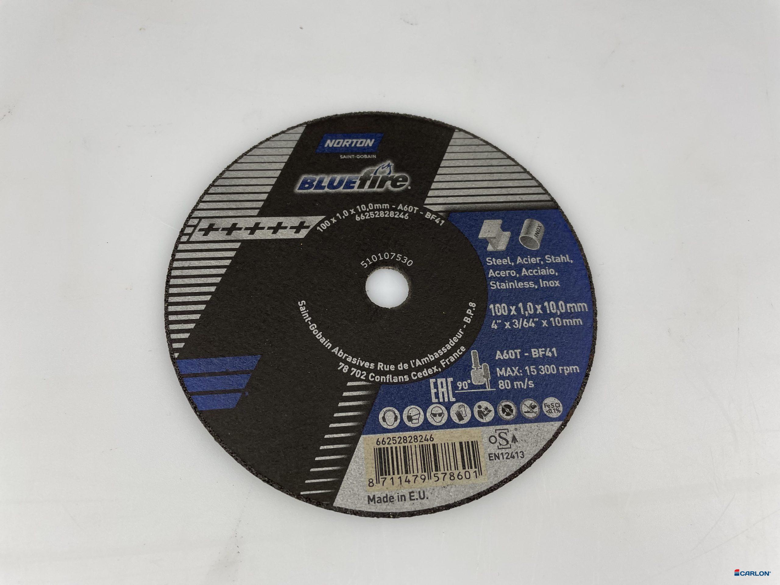 Doorslijpschijf RVS 100x1,0x9,5mm (Norton)