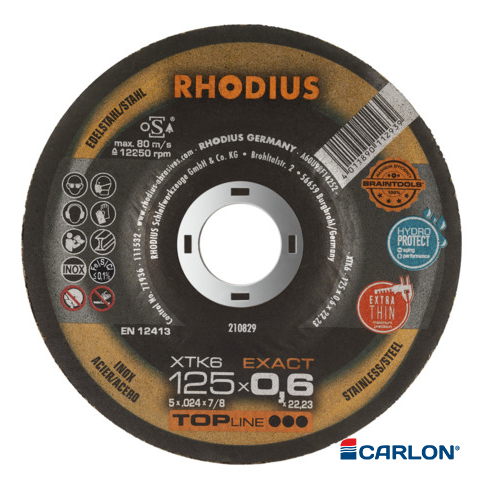 Doorslijpschijf RVS 125x0,6x22,23mm kommodel