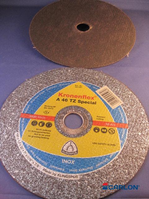 Doorslijpschijf RVS 178x1,6x22,23mm