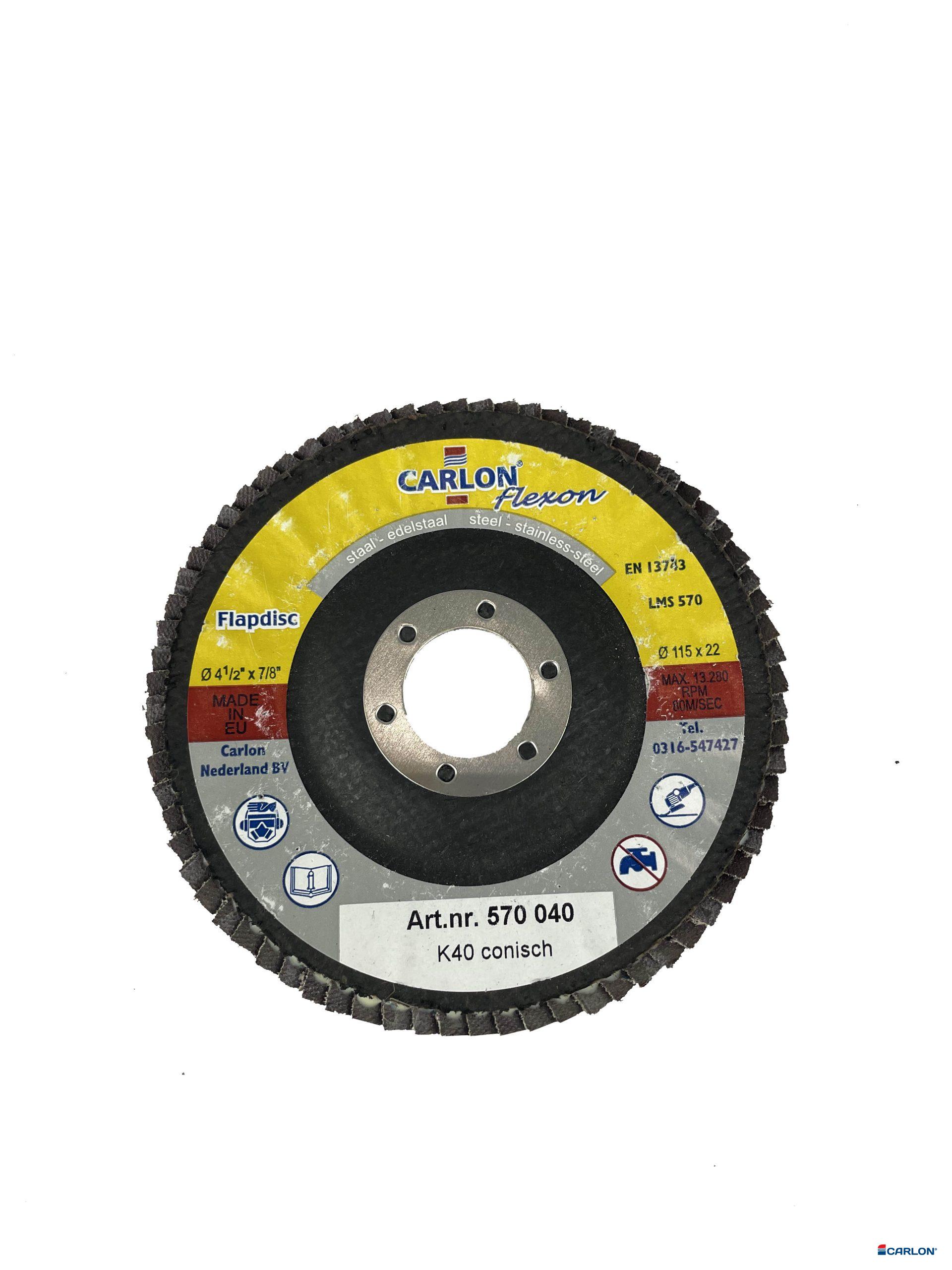 Lamellenschijf 115mm konisch Flexon Zirkon k40 - Afbeelding 3