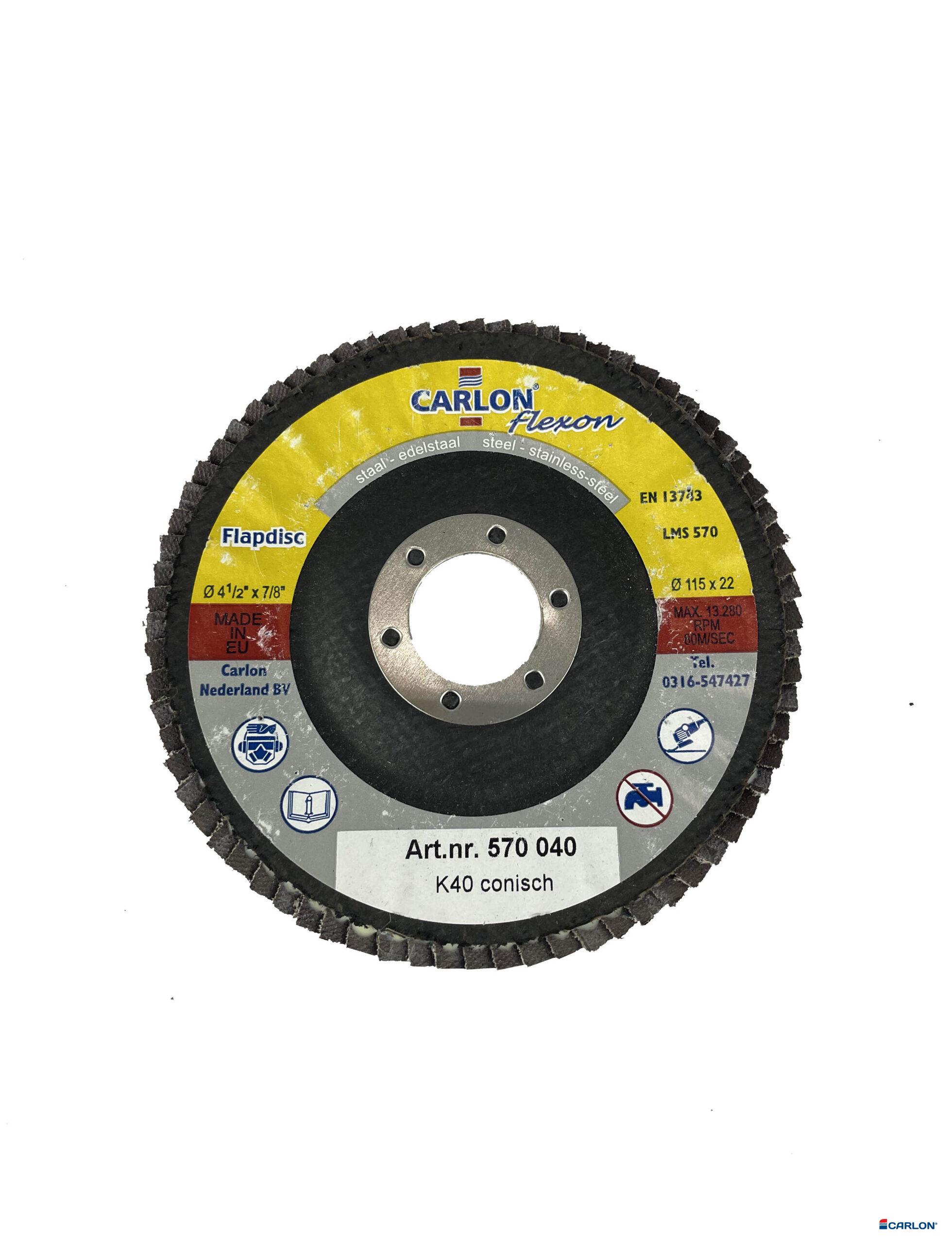 Lamellenschijf 125mm konisch Flexon Zirkon k40 - Afbeelding 3