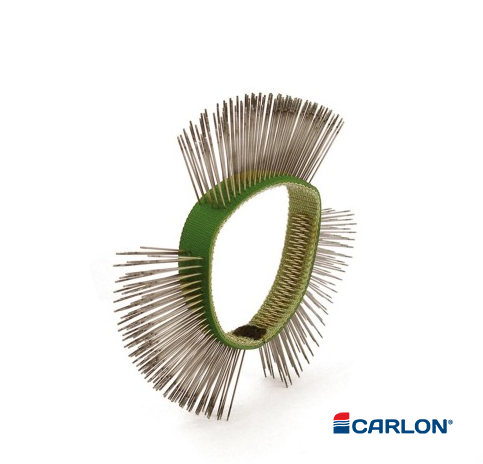 Borstelband 11mm groen fijn