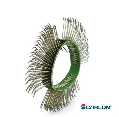 Borstelband 11mm zwart grof