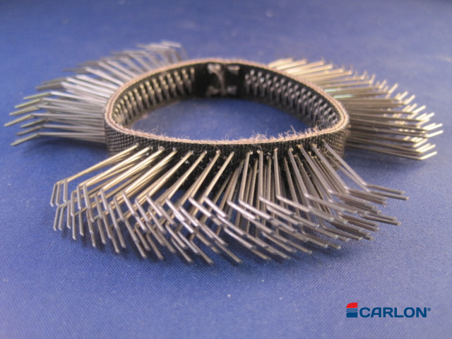 Borstelband 11mm zwart grof - Afbeelding 2