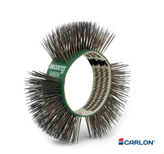 Borstelband 23mm groen fijn