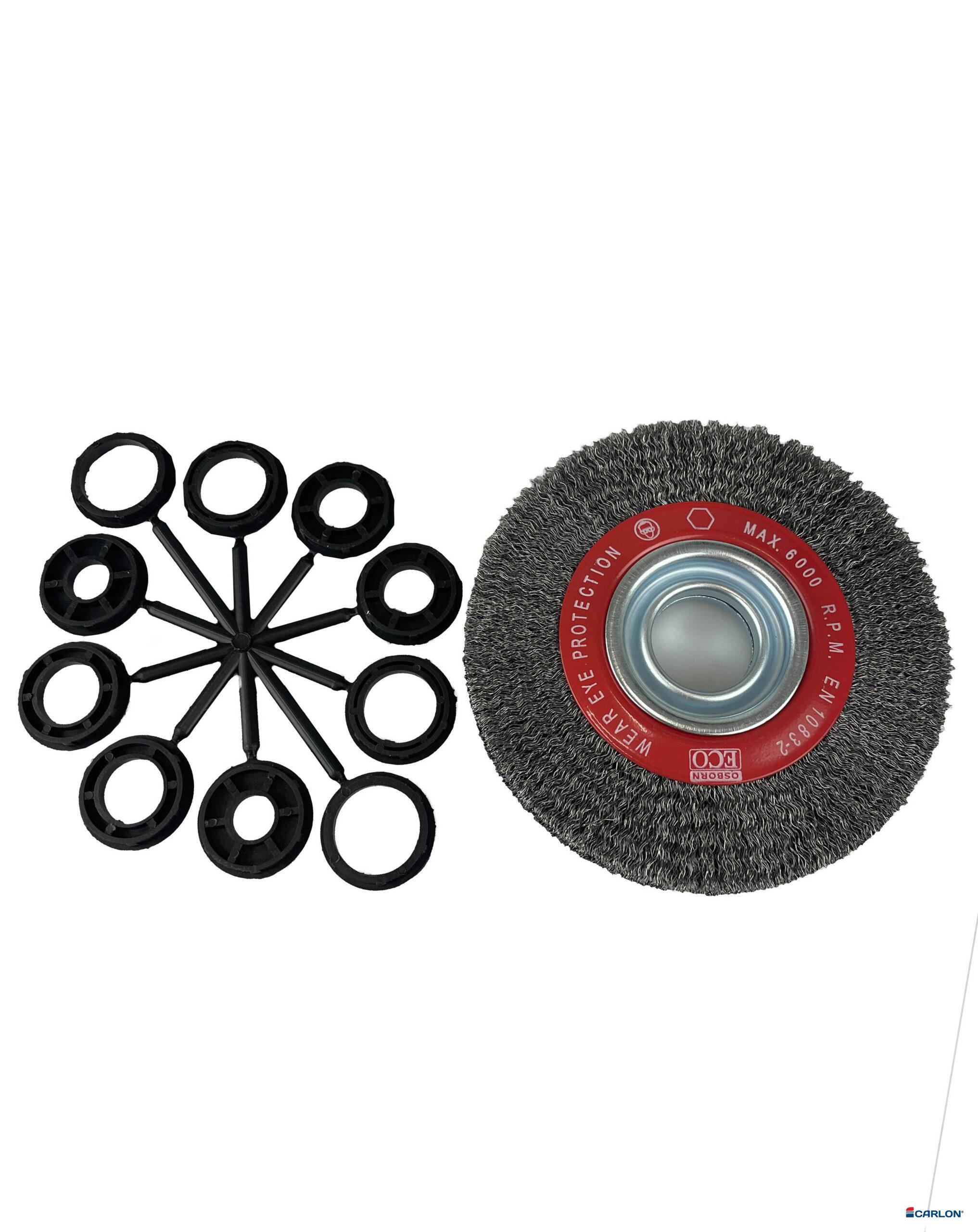 Roterende borstel staal draad 200x28x13-32mm - Afbeelding 2