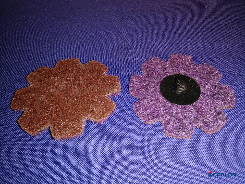 Mini-disc vlies Star HD 76mm medium Carloc rood - Afbeelding 2