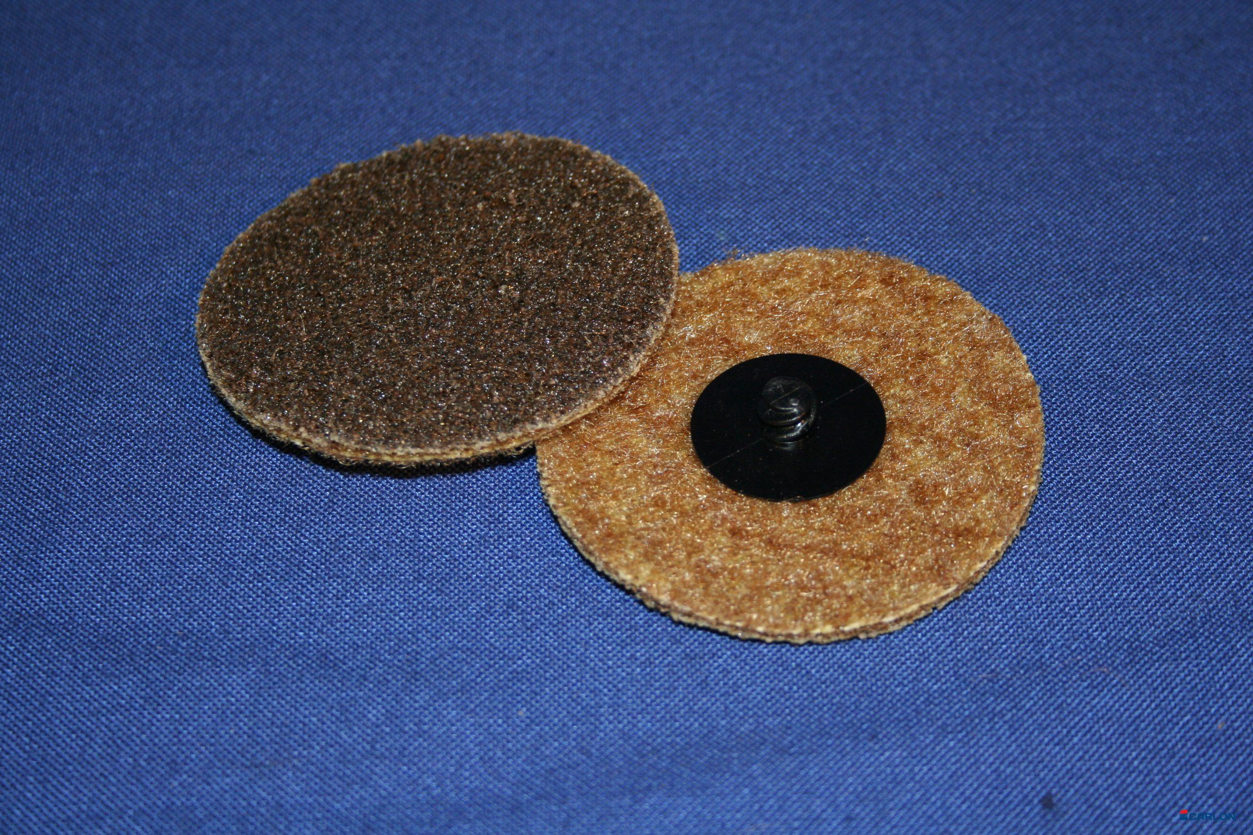 Mini-disc vlies 76mm grof Carloc (bruin)