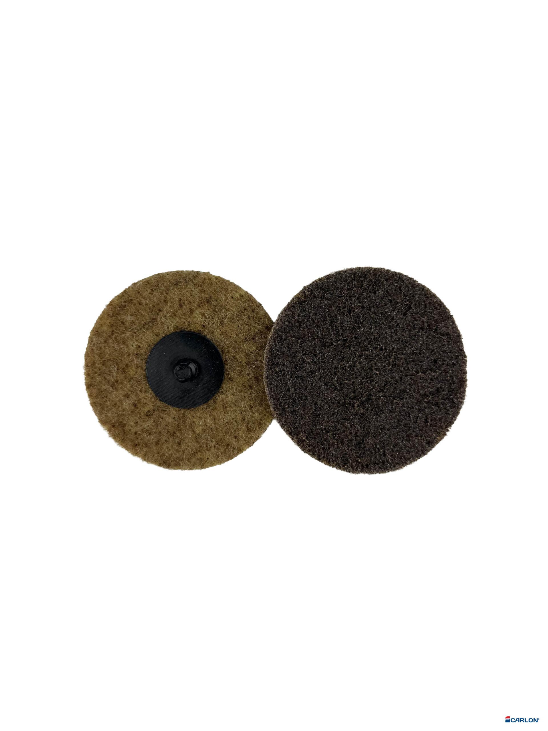 Mini-disc vlies 76mm grof Carloc (bruin)