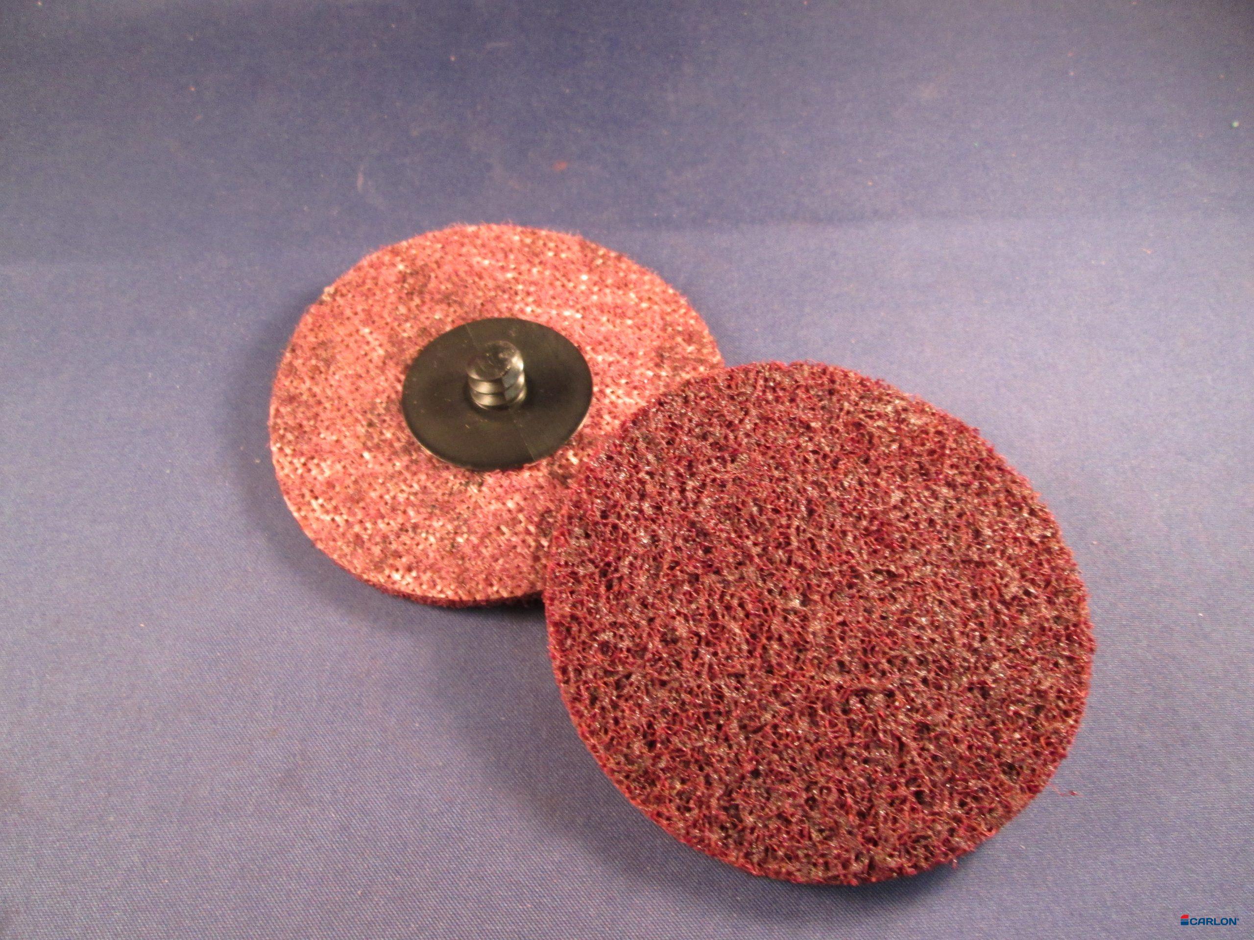 Mini-disc vlies 76mm middel Carloc (rood)