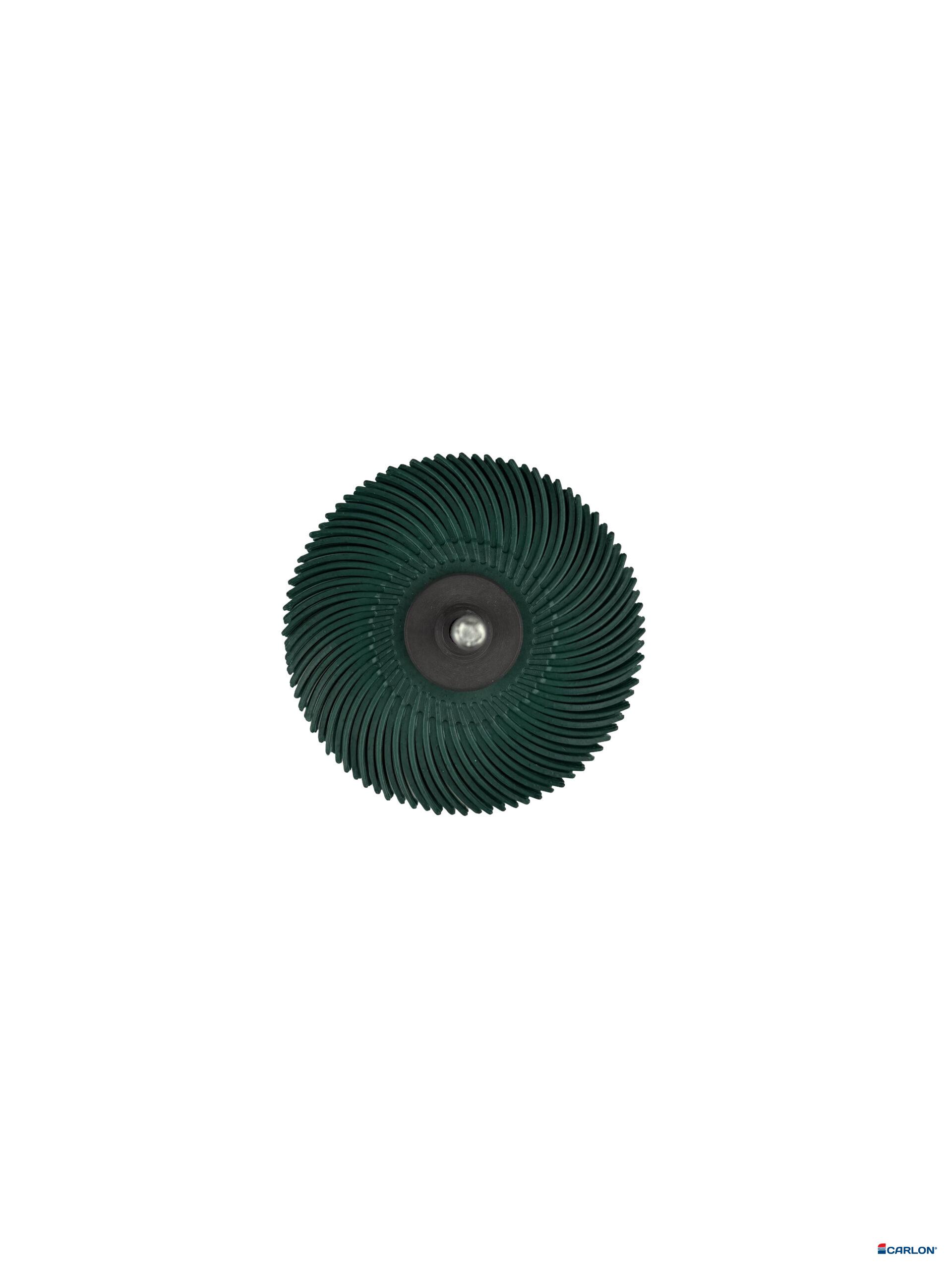 Bristle disc ster 75mm met as k50 groen