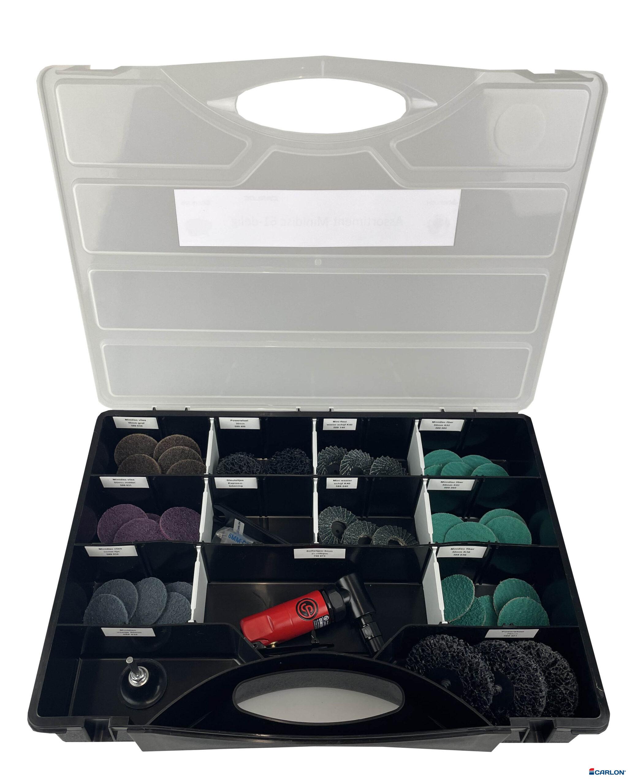 Assortiment mini-discs met haakse stiftslijper