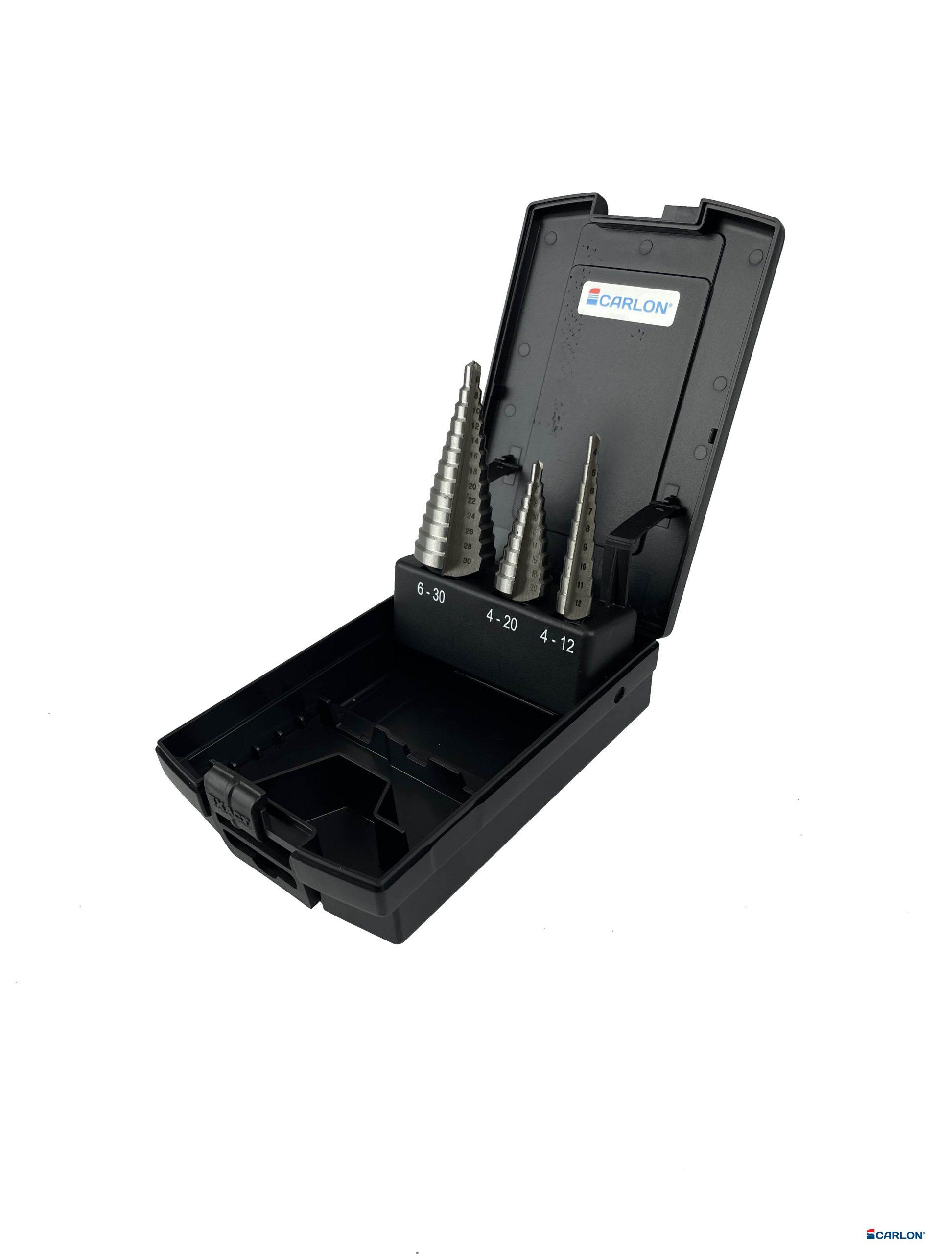 Assortiment trapboren 3-dlg HSS