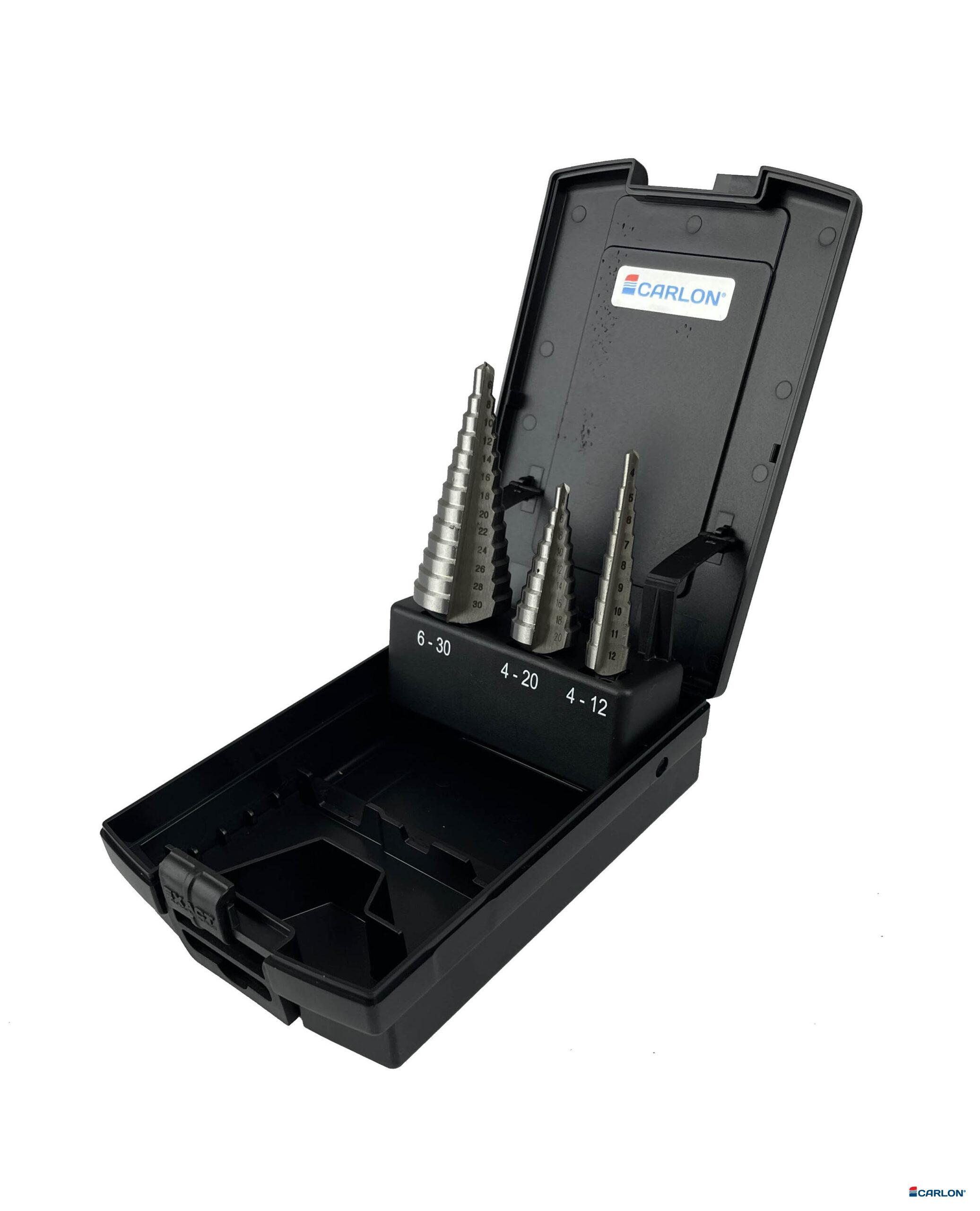 Assortiment trapboren 3-dlg HSS