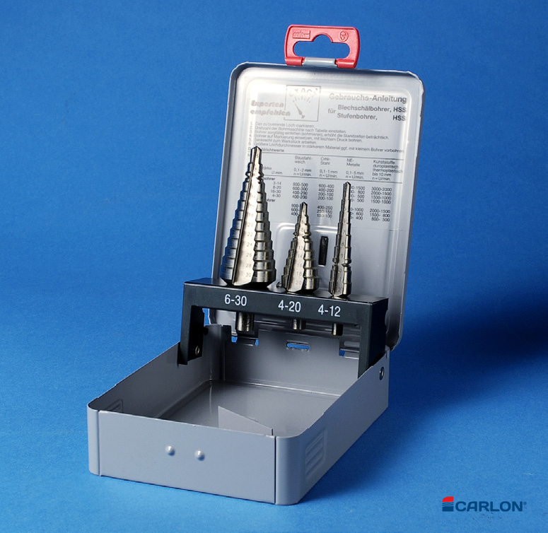 Assortiment trapboren 3-dlg HSS - Afbeelding 2