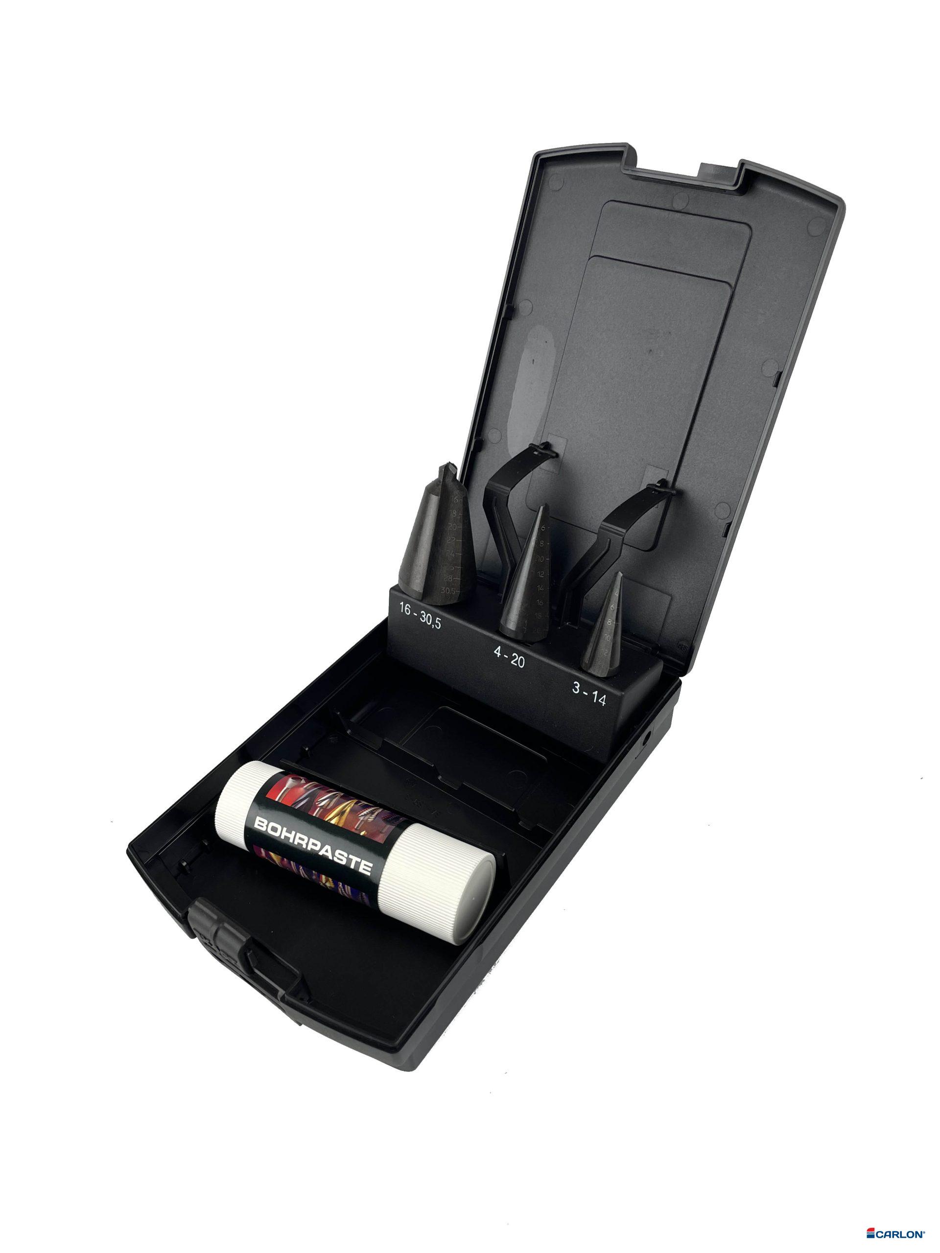 Assortiment conische plaatboren 3-dlg HSS