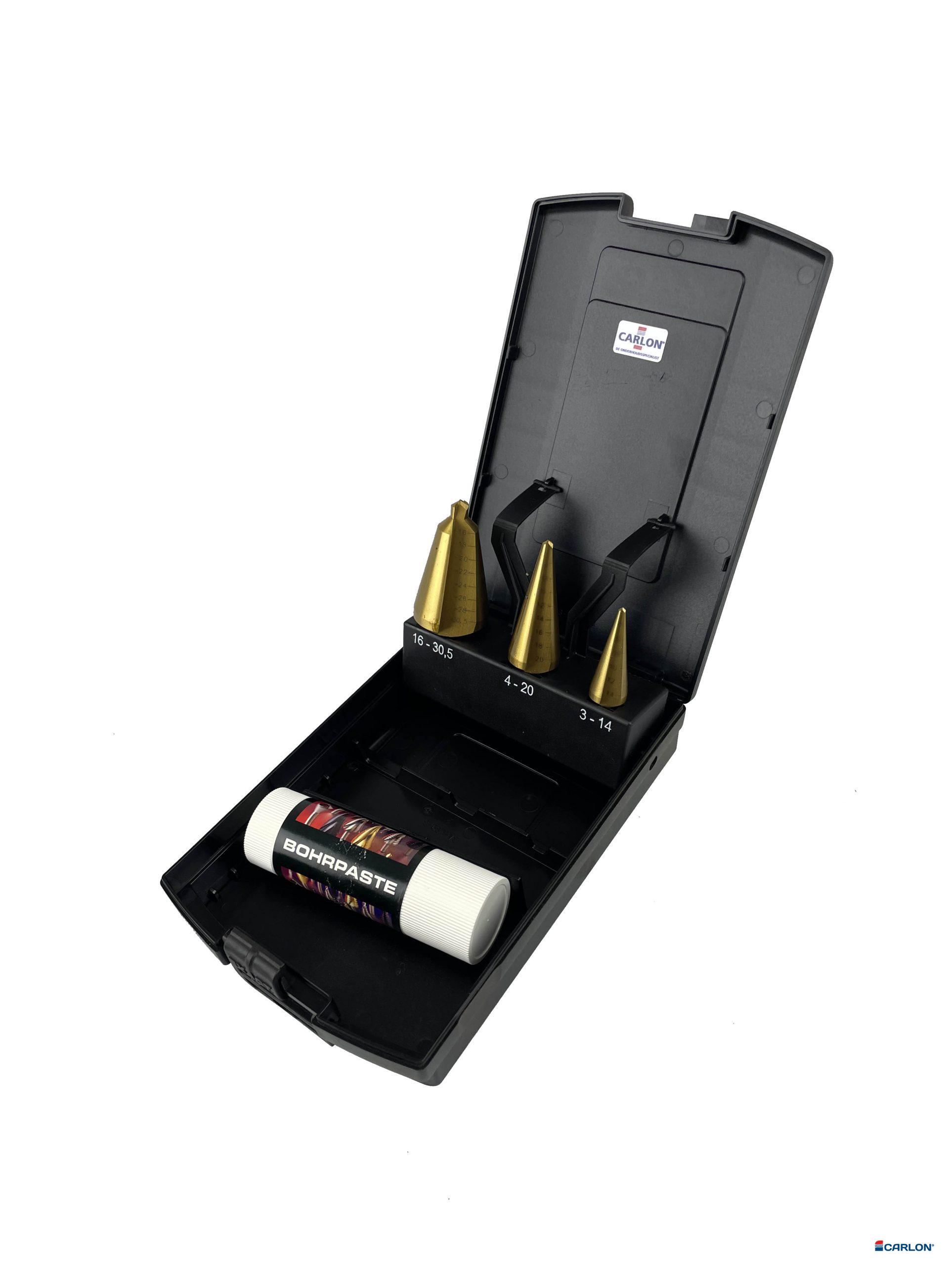 Assortiment conische plaatboren 3-dlg Tin