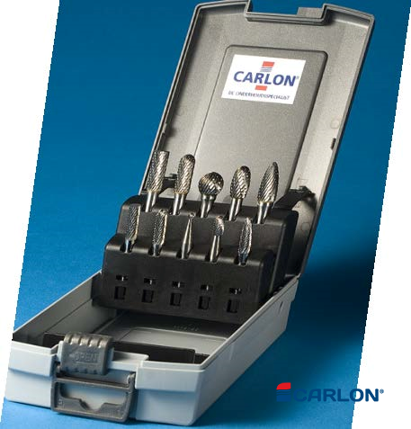 Assortiment hardmetaal stiftfrezen 10-dlg kvt - Afbeelding 2