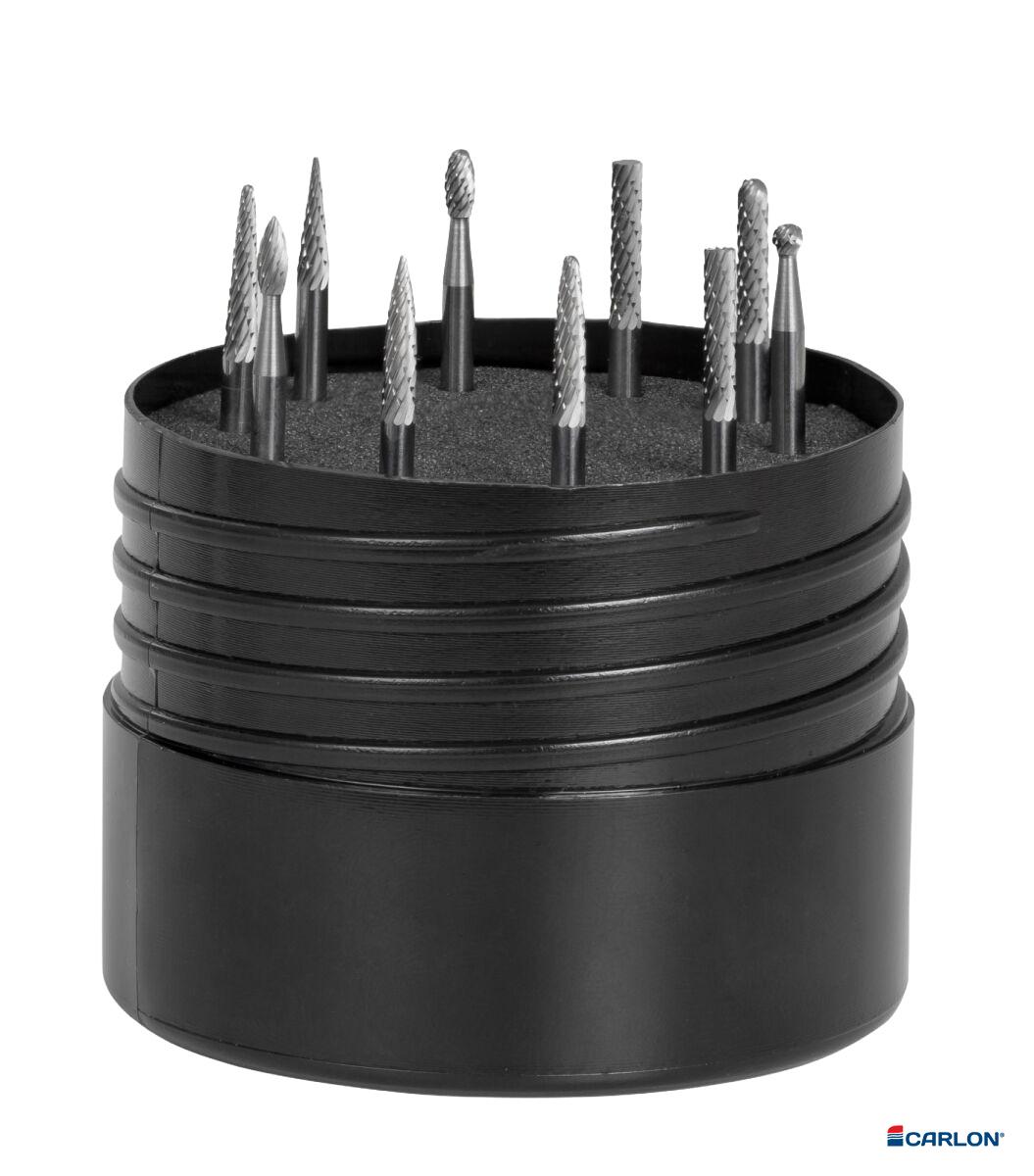 Assortiment hardmetaal stiftfrezen 3mm 10-dlg kvt