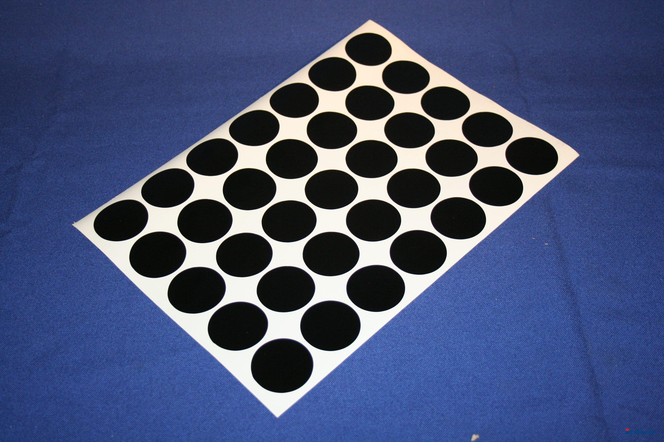 Deurmaskeerstickervel A4 zwart glad 50mm (20st)