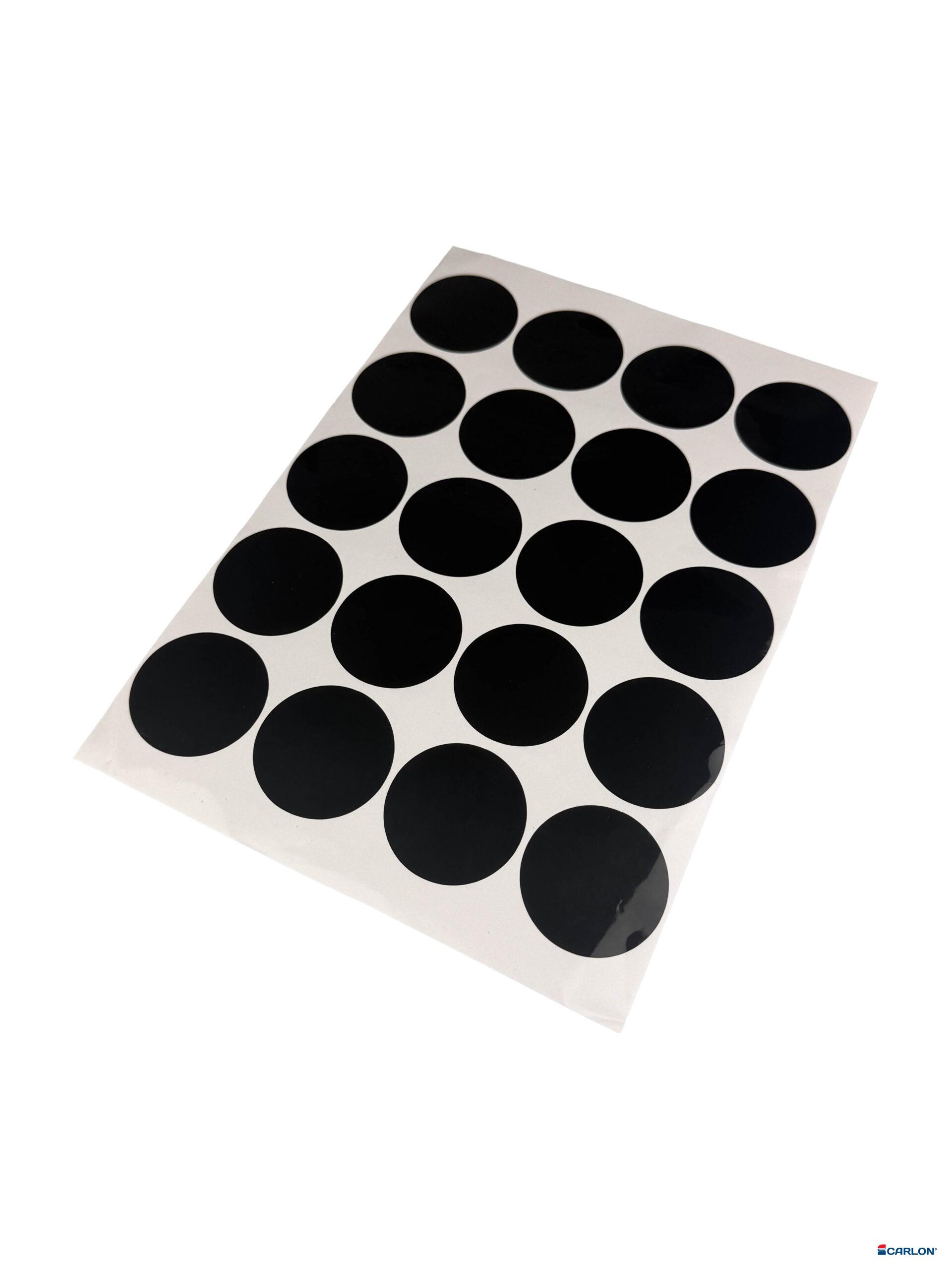 Deurmaskeerstickervel A4 zwart glad 50mm (20st)