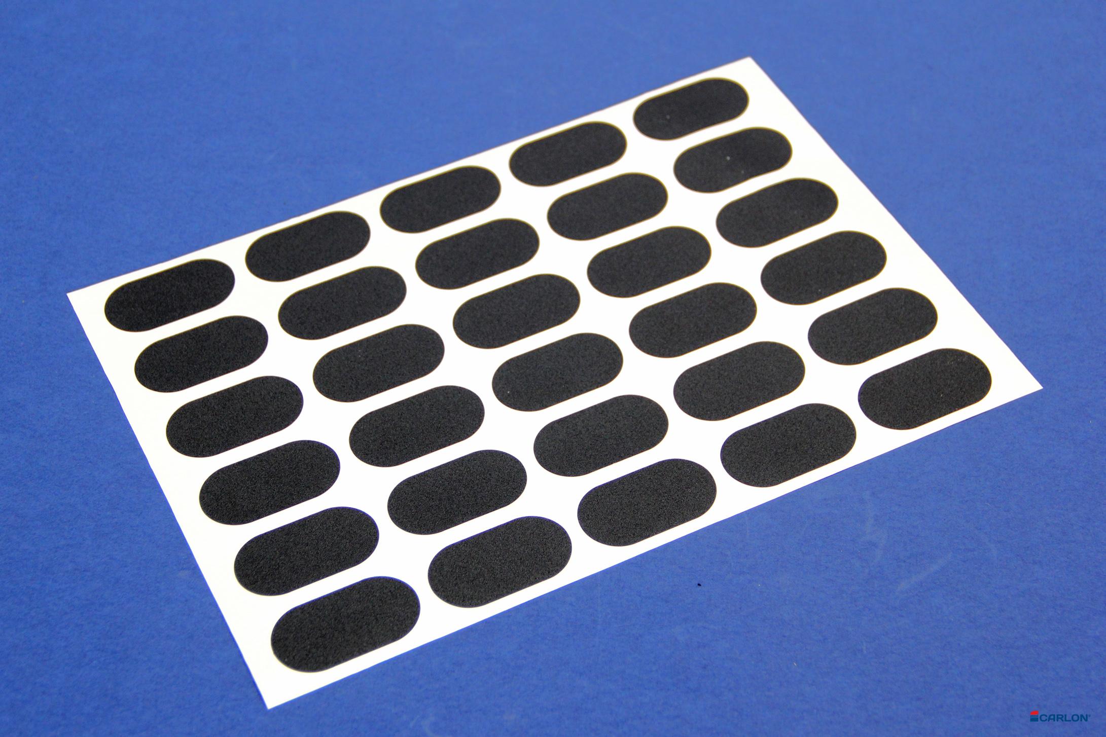 Deurmaskeerstickervel A4 ovaal zwart structuur 32x61mm (20st)